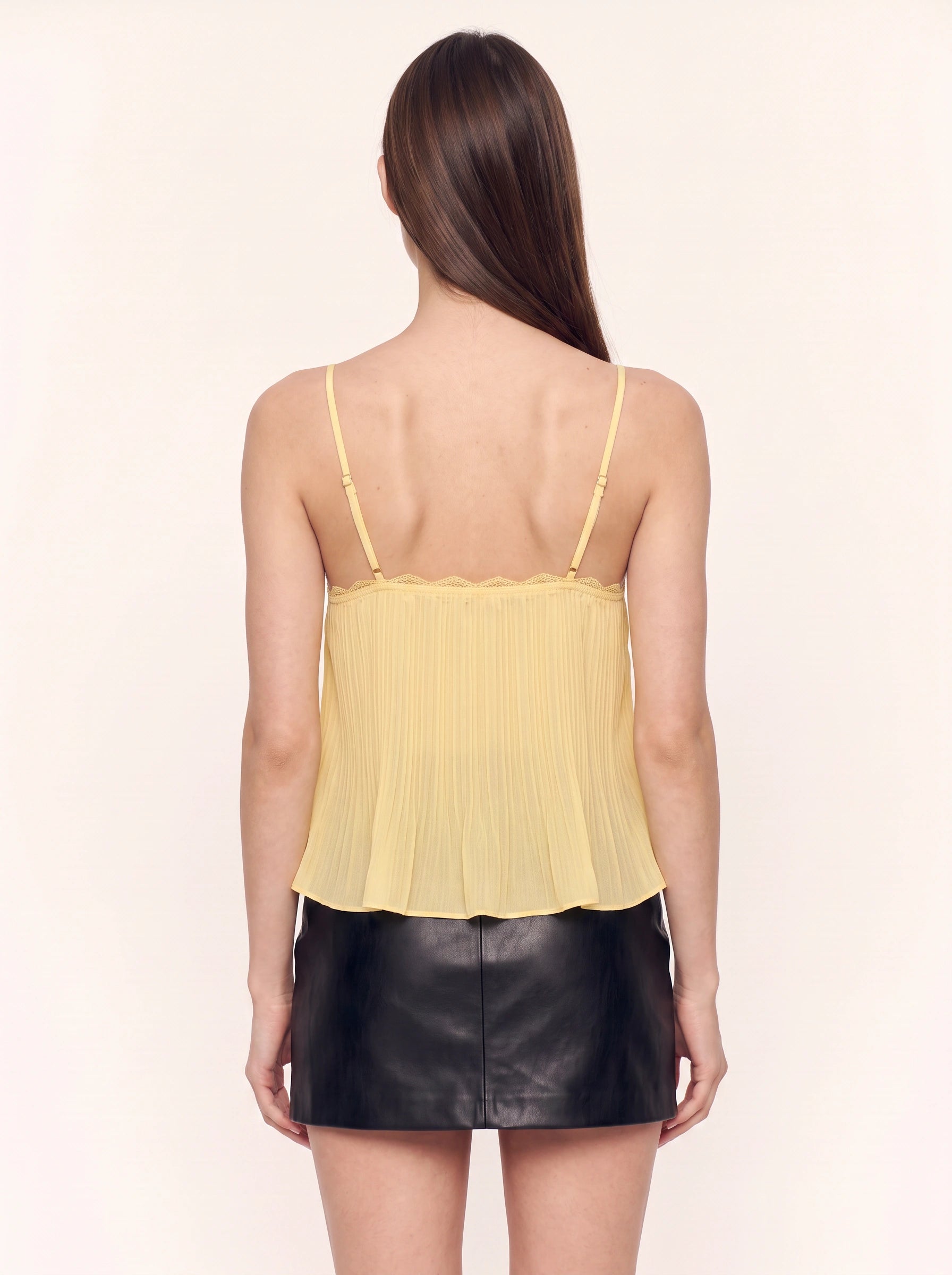 Costrisse Lace Pleated Peplum Cami Top – Going Out Tops Women Cute Babydoll Camisole Summer Date Night