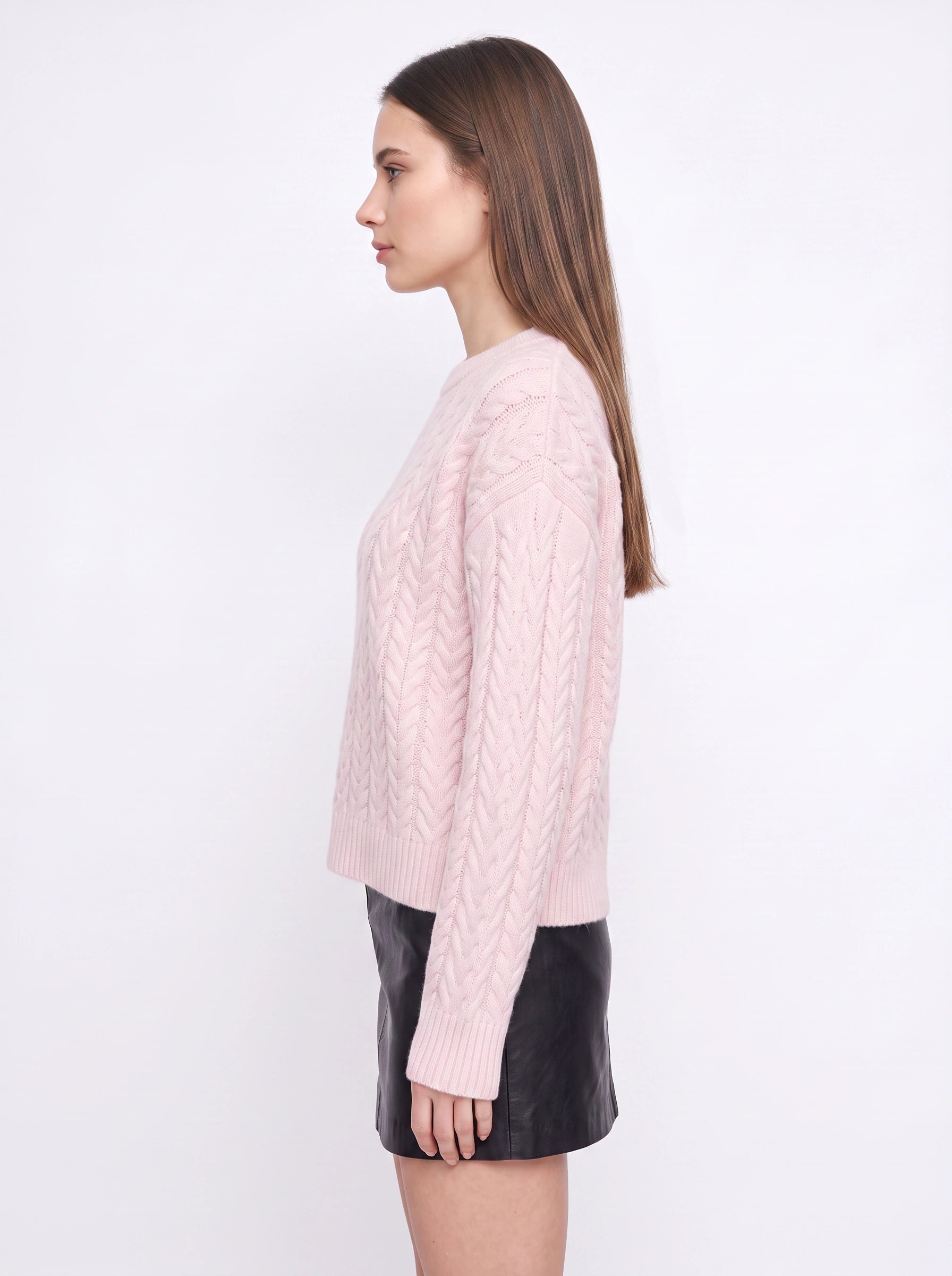Tresslyn Cable Knit Crew Neck Sweater – Cable Knit Sweater Women Oversized Chunky Pullover Casual