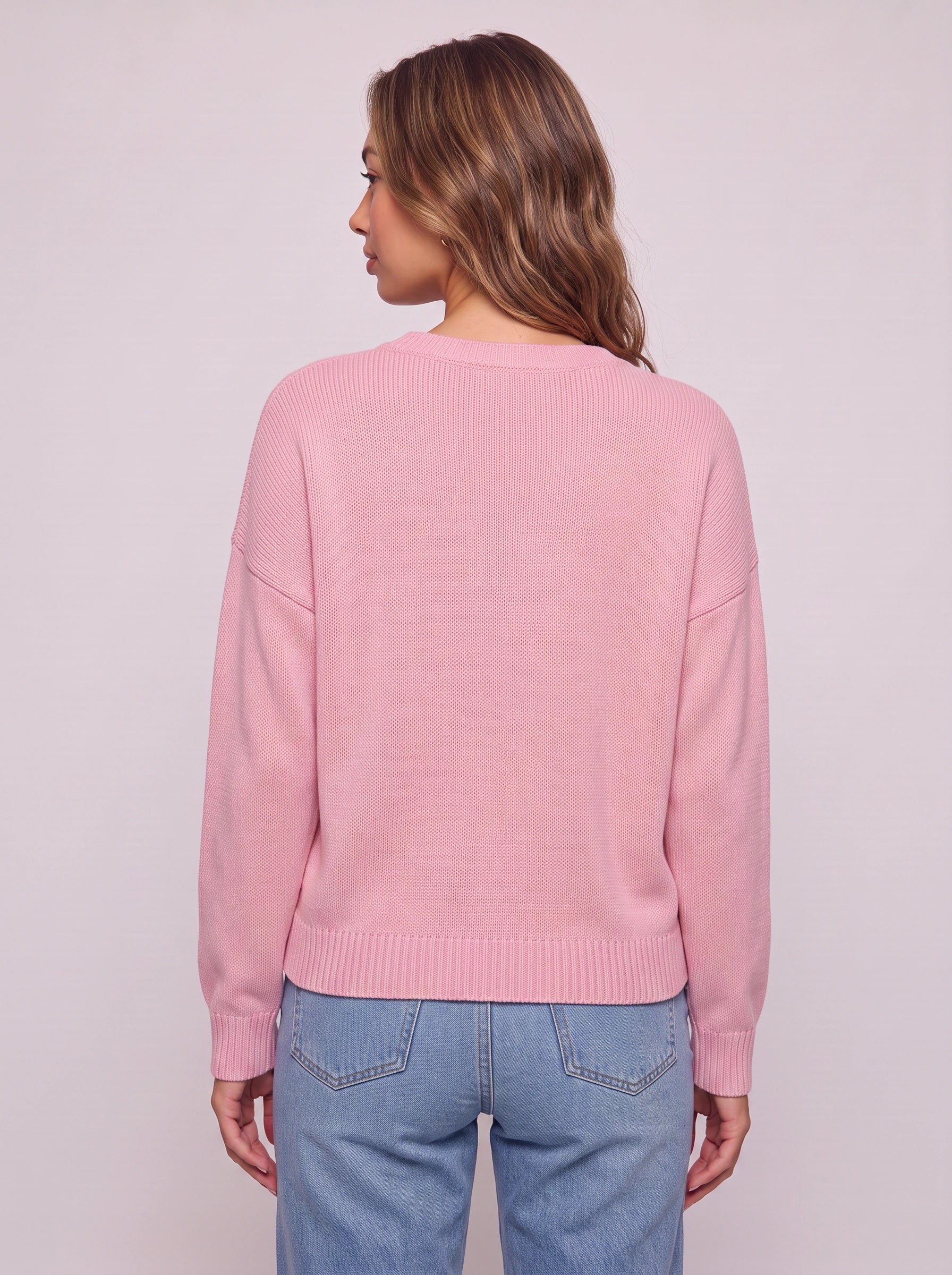 Roselle Ribbed Button Henley Sweater – Knit Pullover Women Casual Winter Cozy Oversized Relaxed Sweater