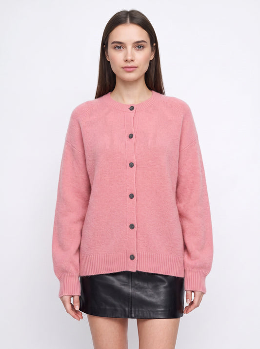 Rosalyn Button-Front Knit Cardigan – Women Cardigan Sweater Wool Casual Office Everyday Longline Cardigan