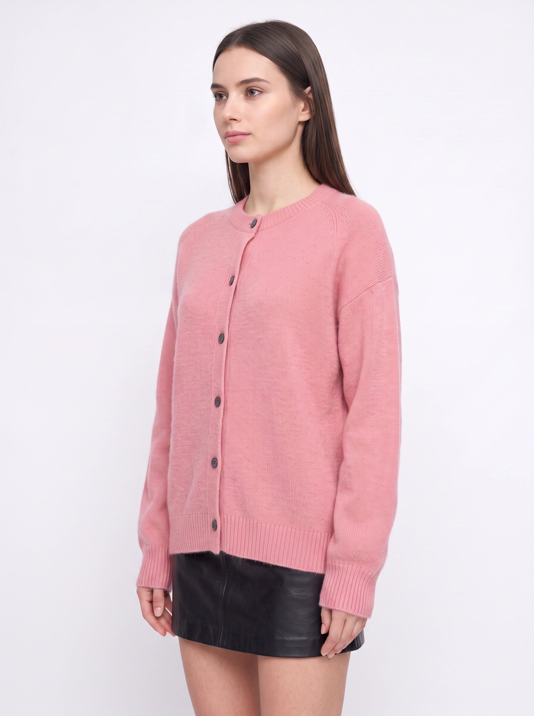 Rosalyn Button-Front Knit Cardigan – Women Cardigan Sweater Wool Casual Office Everyday Longline Cardigan