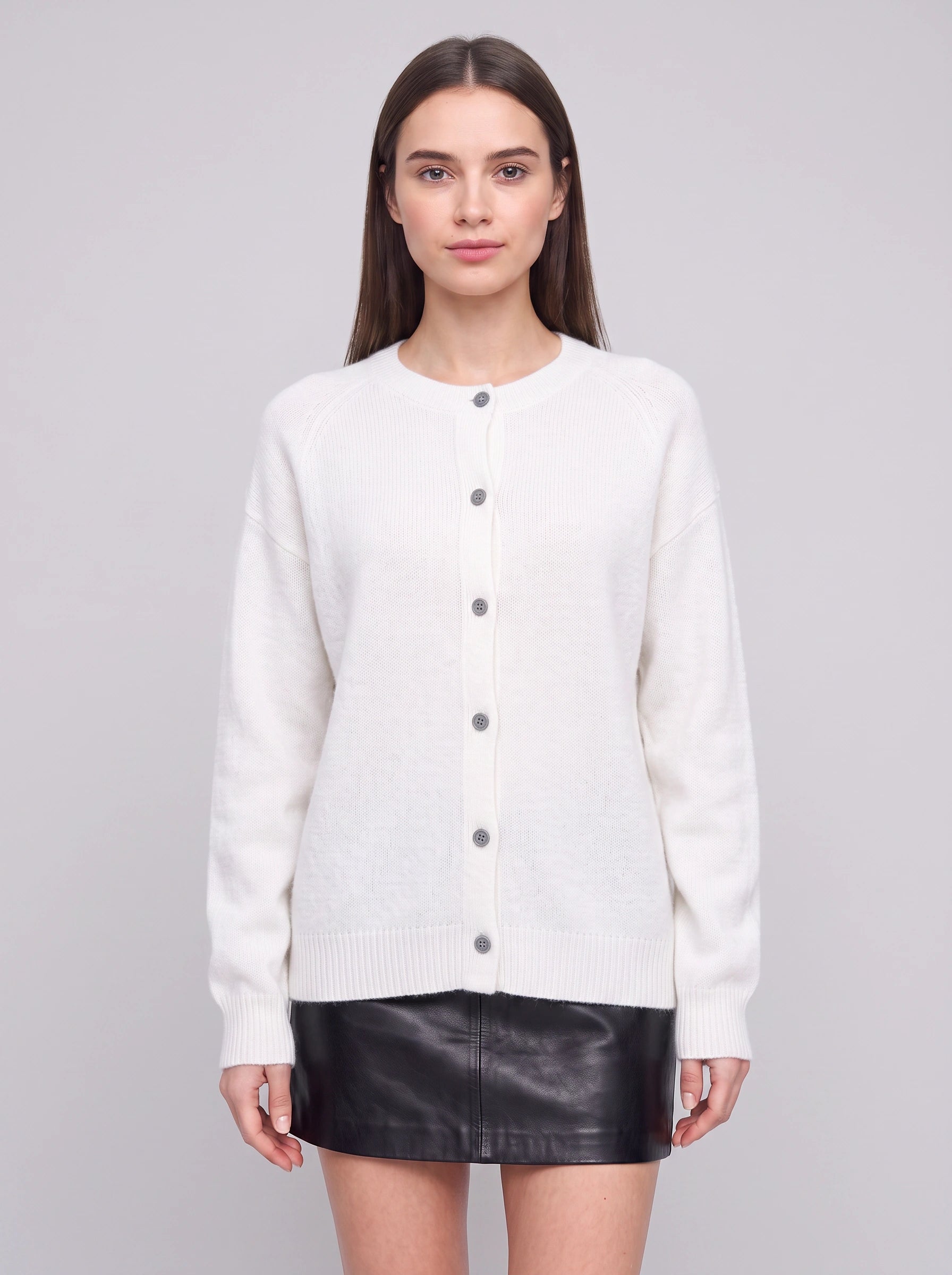 Rosalyn Button-Front Knit Cardigan – Women Cardigan Sweater Wool Casual Office Everyday Longline Cardigan