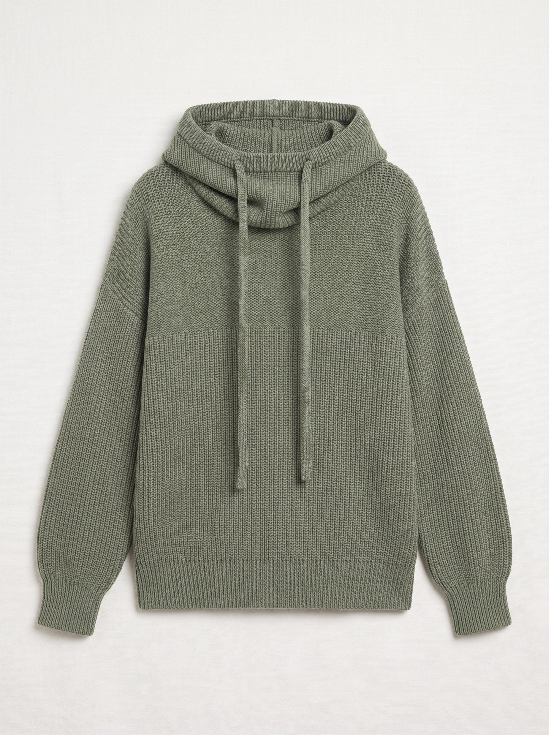 Vostrik Chunky Knit Hooded Sweater – Oversized Sweatshirt Women Mock Neck Hoodie Ribbed Casual Loungewear