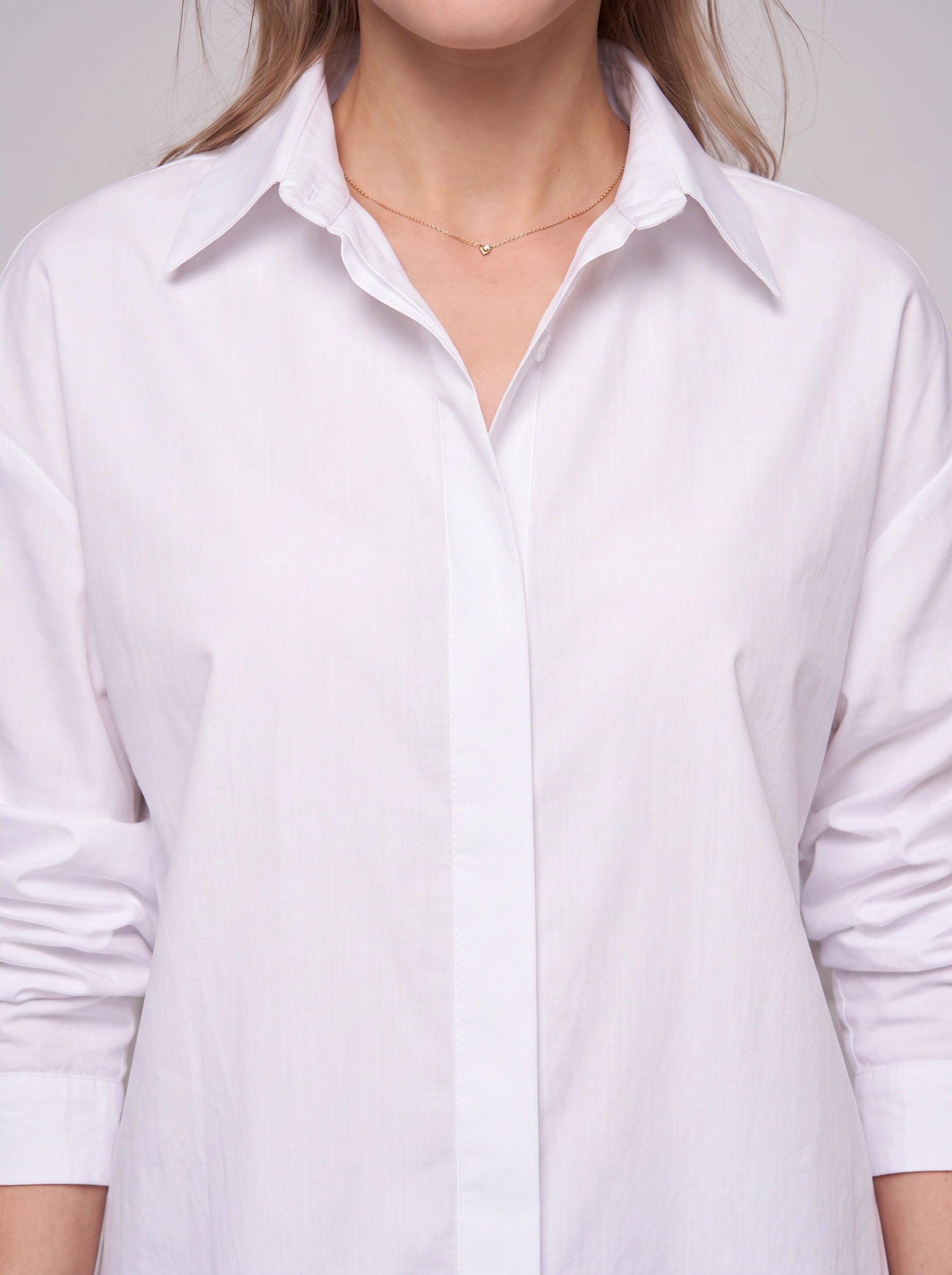 Crispa Oversized Longline Shirt – Women Business Casual Office Longline Tunic Shirt Dress