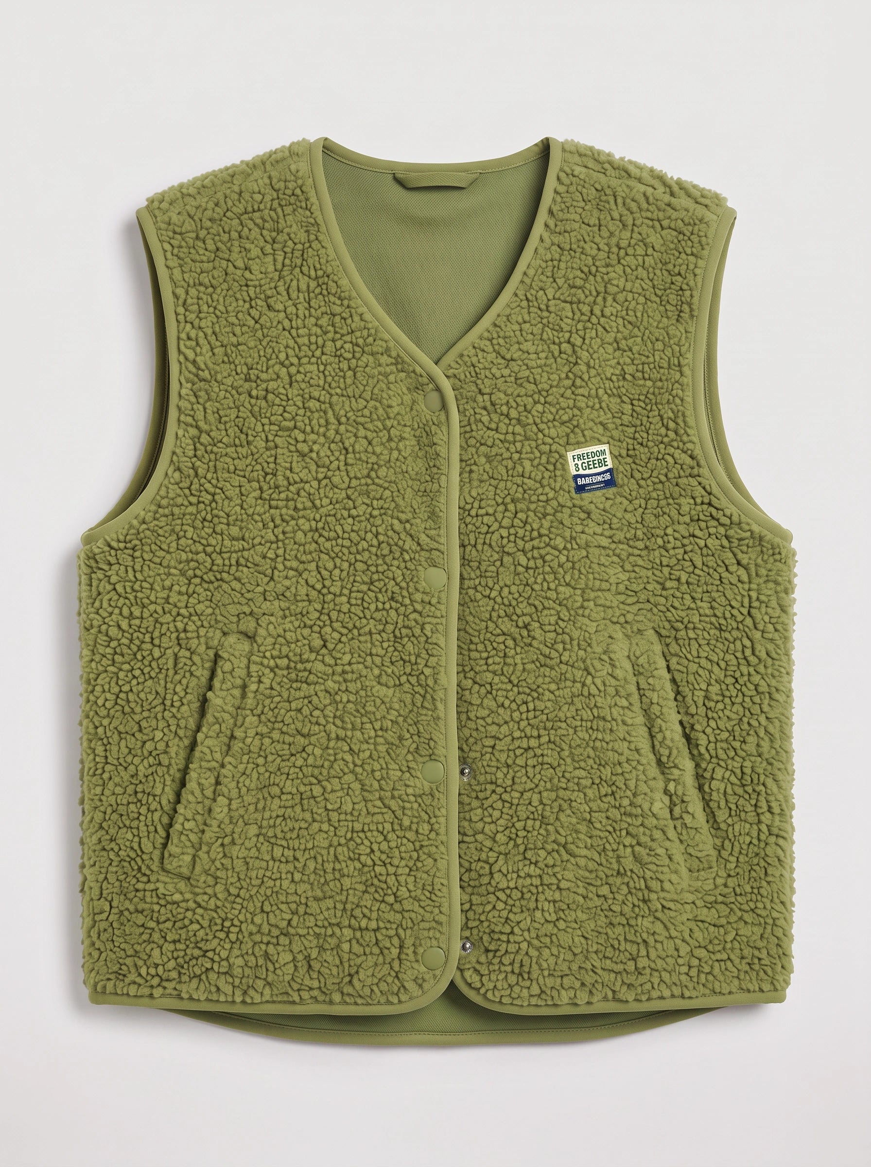 Marlow Sherpa Fleece Button Vest – Women Snap-Front Casual Outdoor Layering Lined Winter Vest
