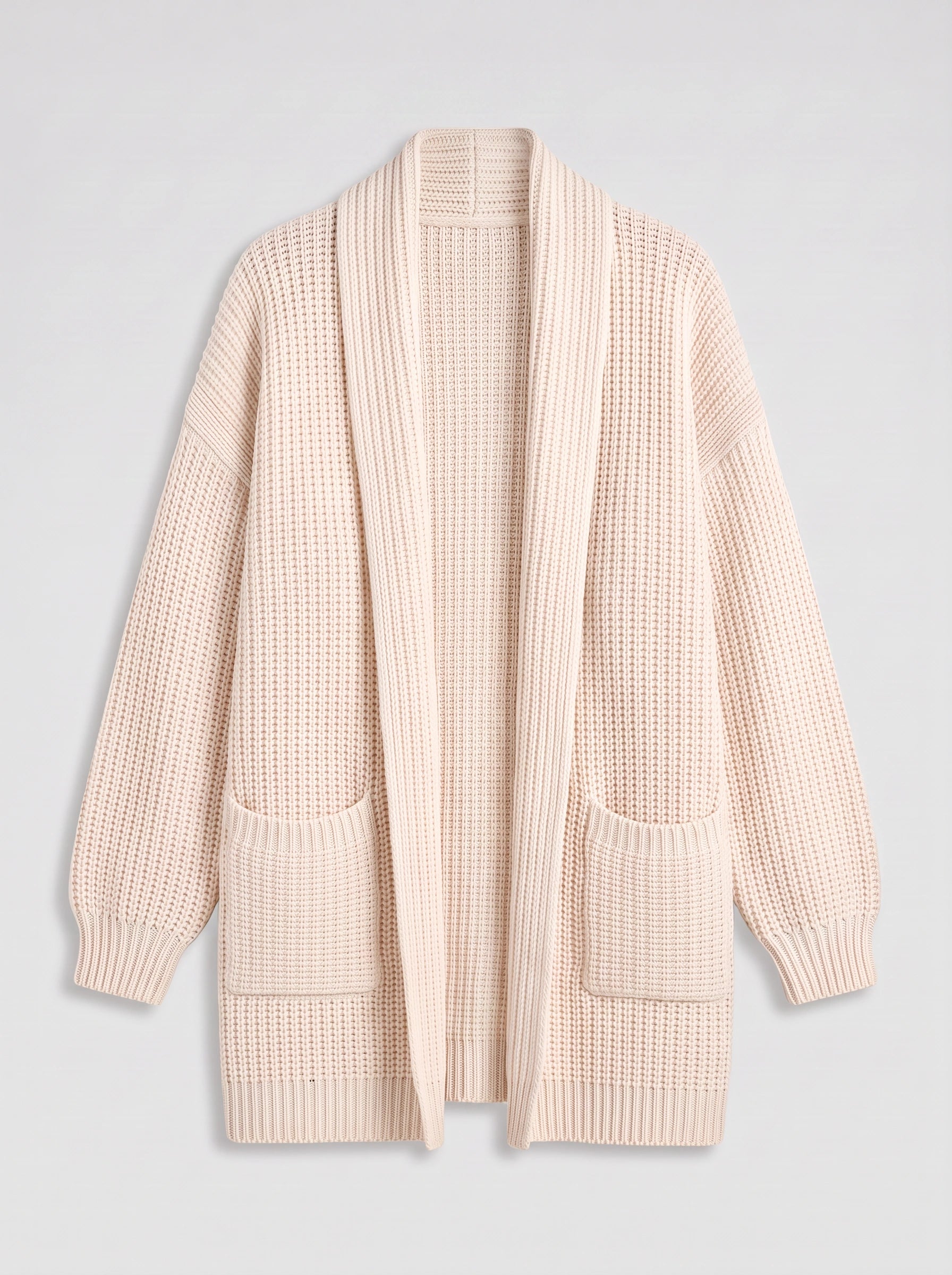 Calfino Oversized Longline Knit Cardigan – Women Chunky Knit Sweater Oversized Open Front Cardigan