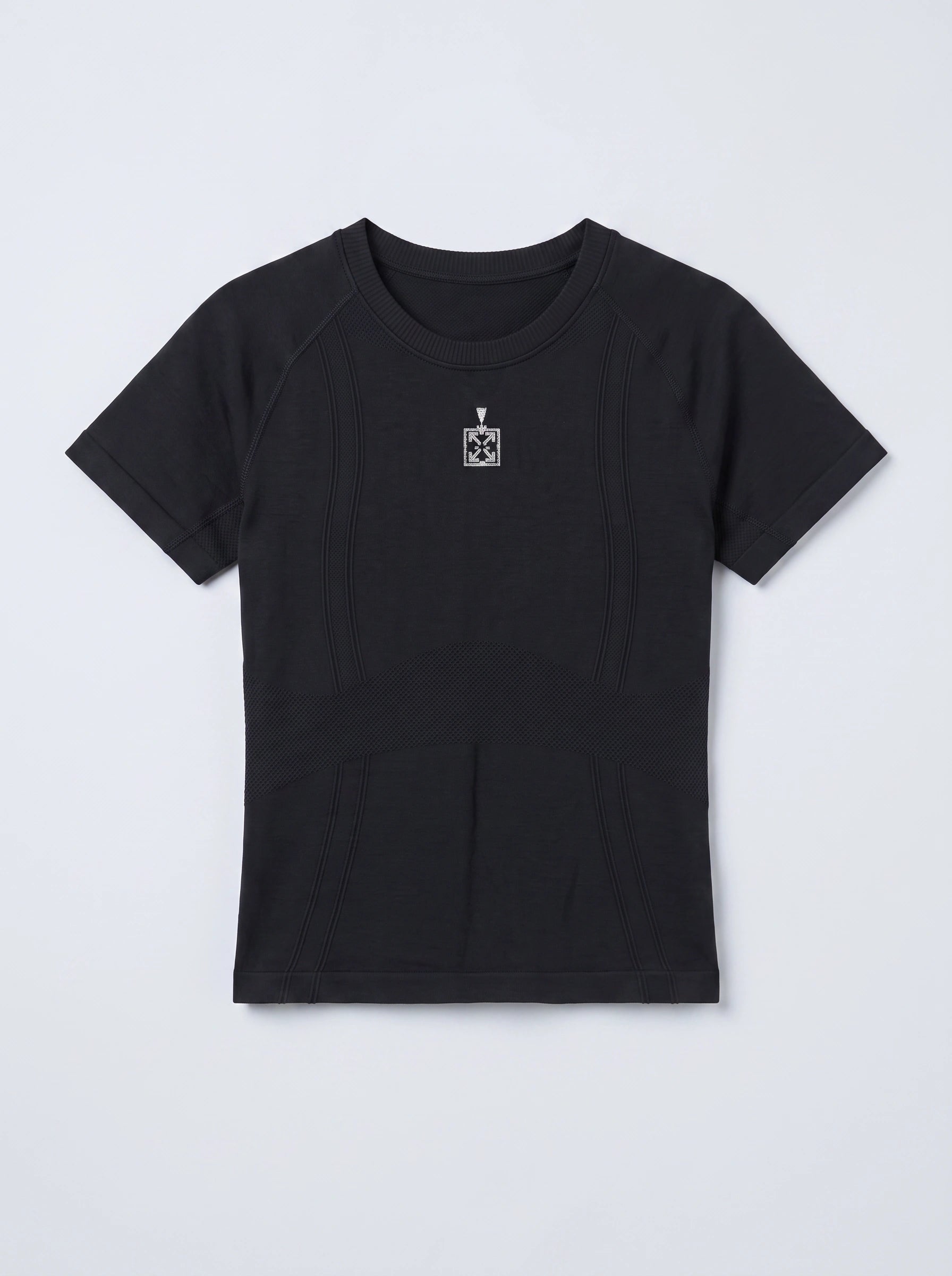 Seamsculpt Contoured Crew Neck Top – Fitted Athleisure Women Graphic T-Shirts Casual Active Workout Gym