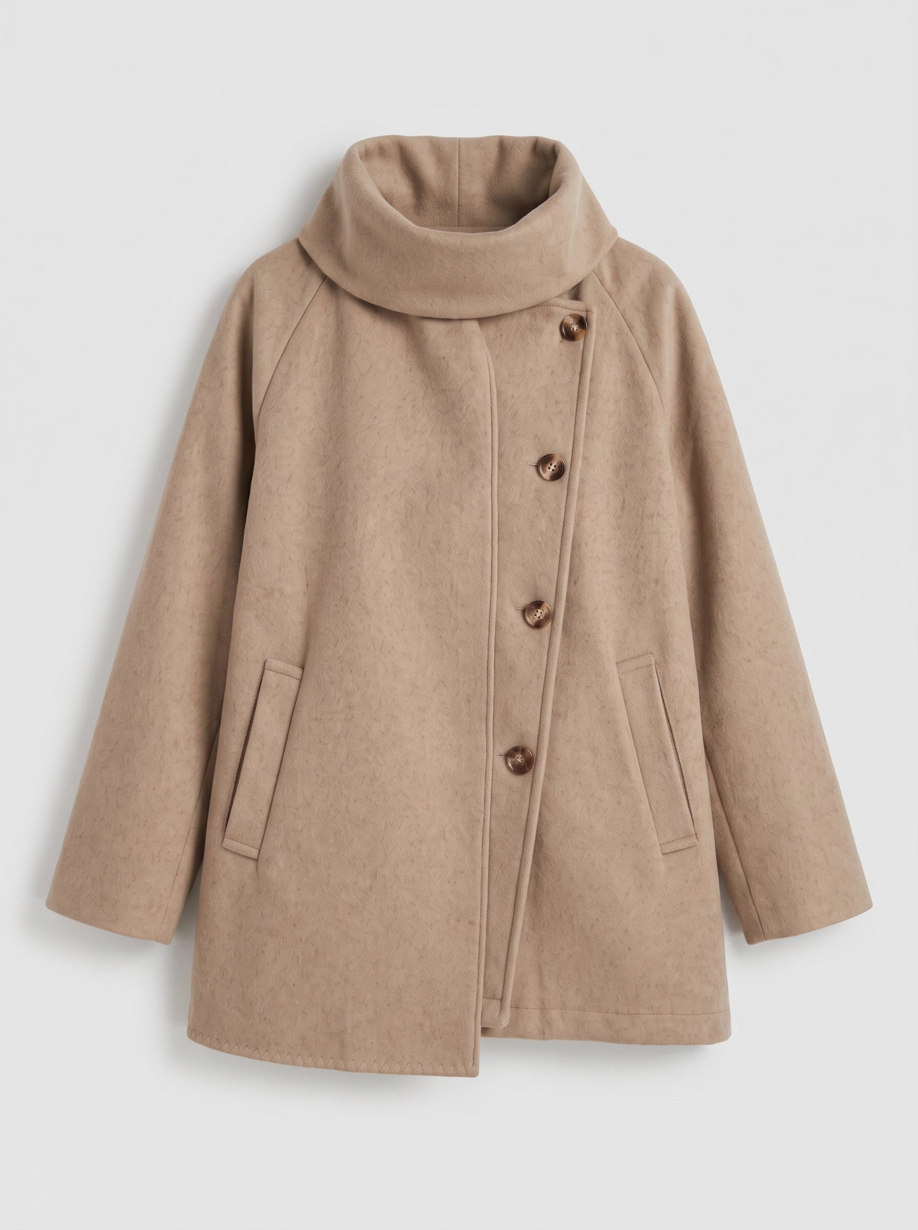 Camira Wool Shawl Collar Jacket – Women Wool Peacoat Winter Office Smart Casual Outerwear Coat