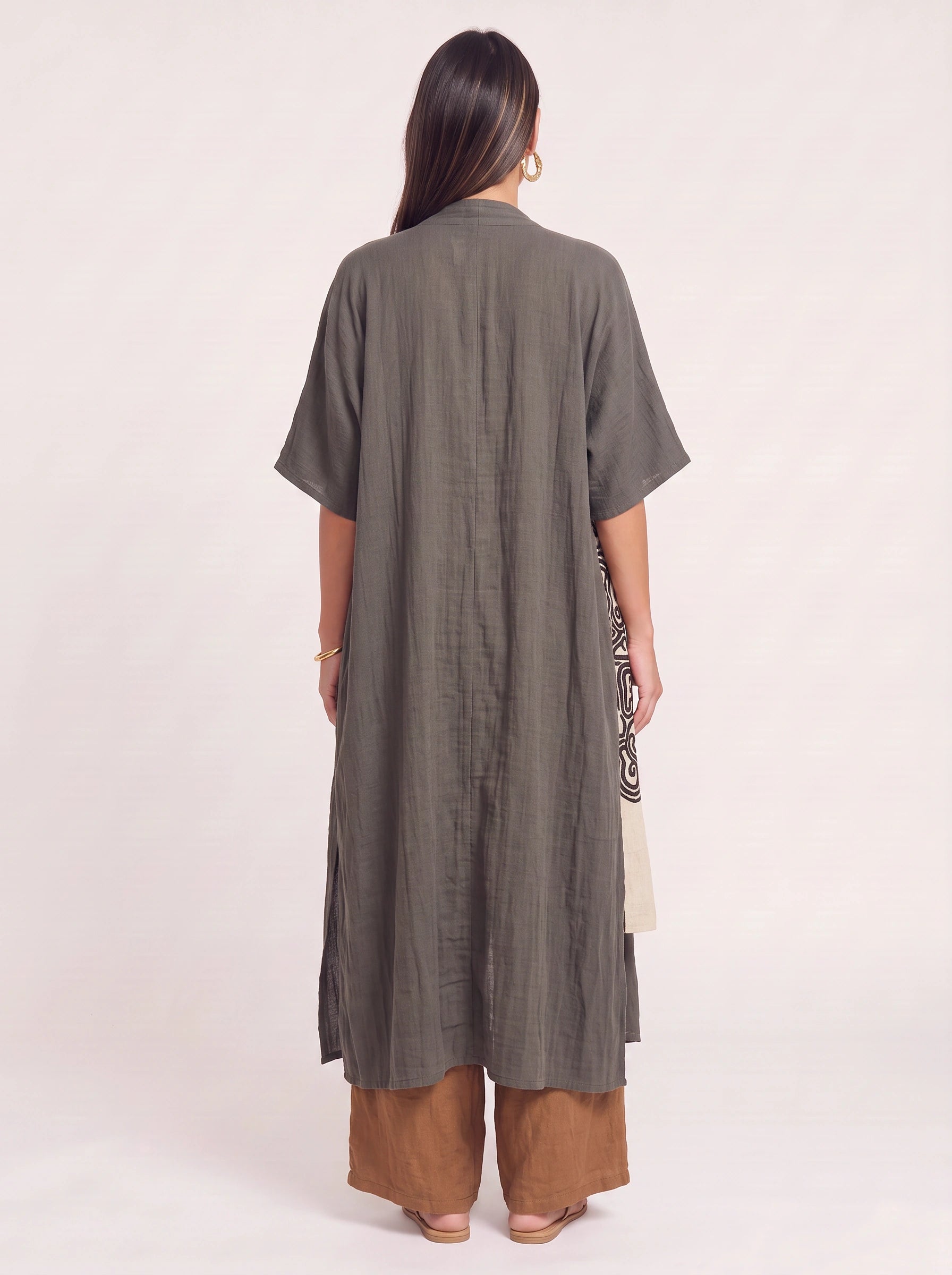 Tribelle Longline Kimono Co-Ord Set – Women Three Piece Outfit Loungewear Wide-Leg Pants Cardigan Boho Resort Vacation