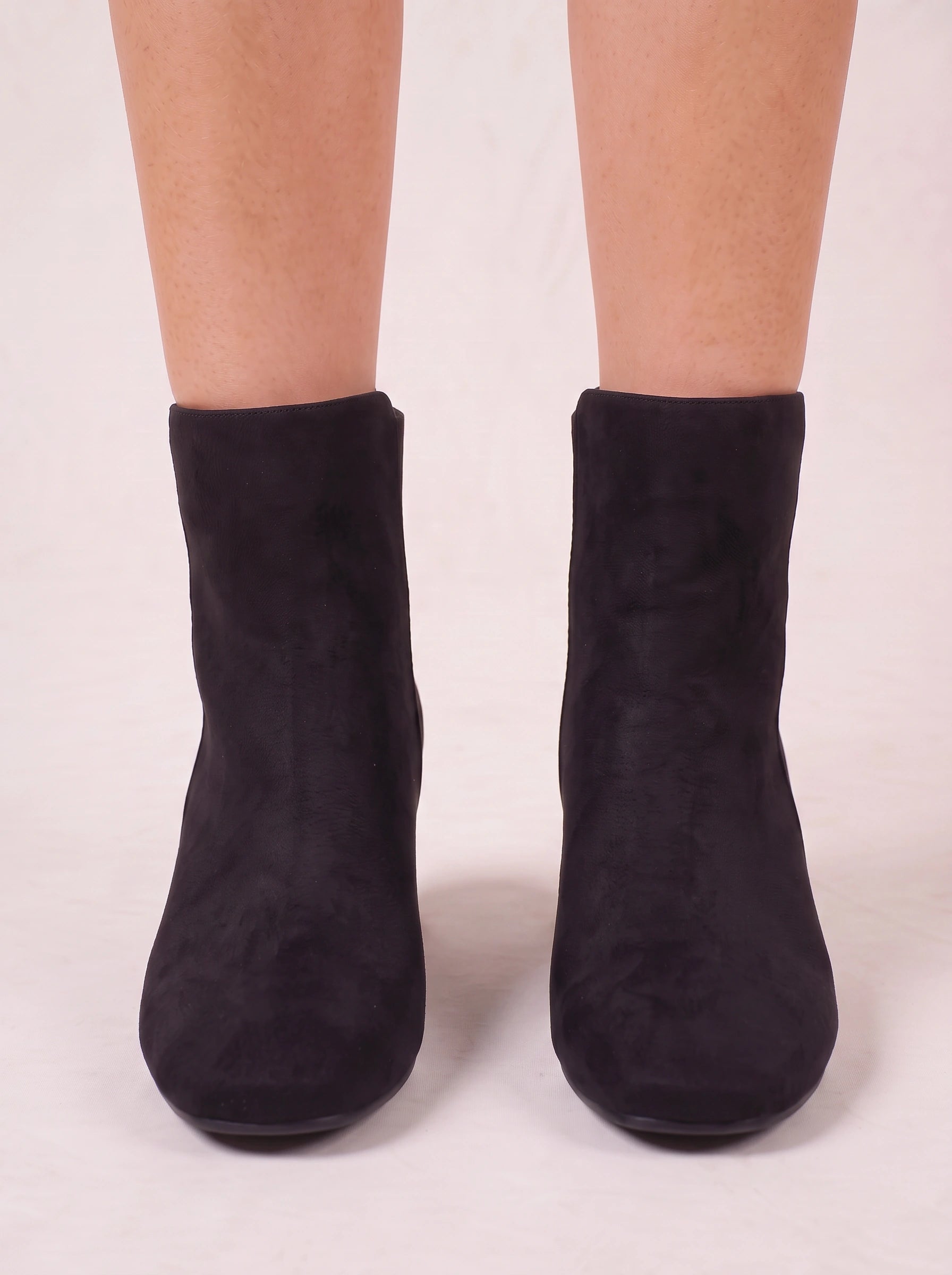 Blockara Suede Chelsea Ankle Boots – Women Block Heel Boots Chelsea Ankle Boots Orthopedic Arch Support