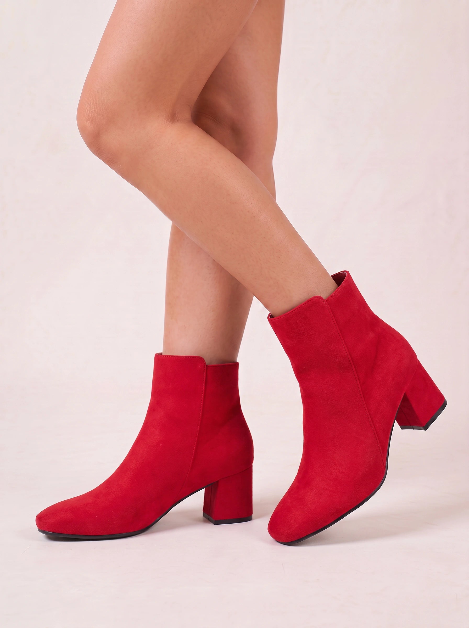 Blockara Suede Chelsea Ankle Boots – Women Block Heel Boots Chelsea Ankle Boots Orthopedic Arch Support