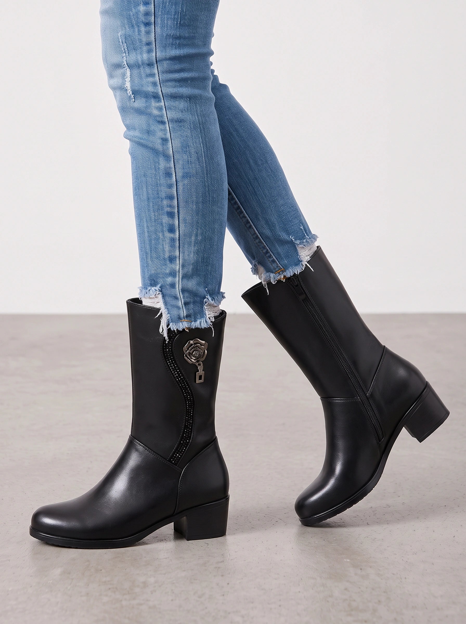 Cordax Lace-Up Platform Combat Boots – Women Ankle Chunky Heel Buckle Strap Lug Sole Boots