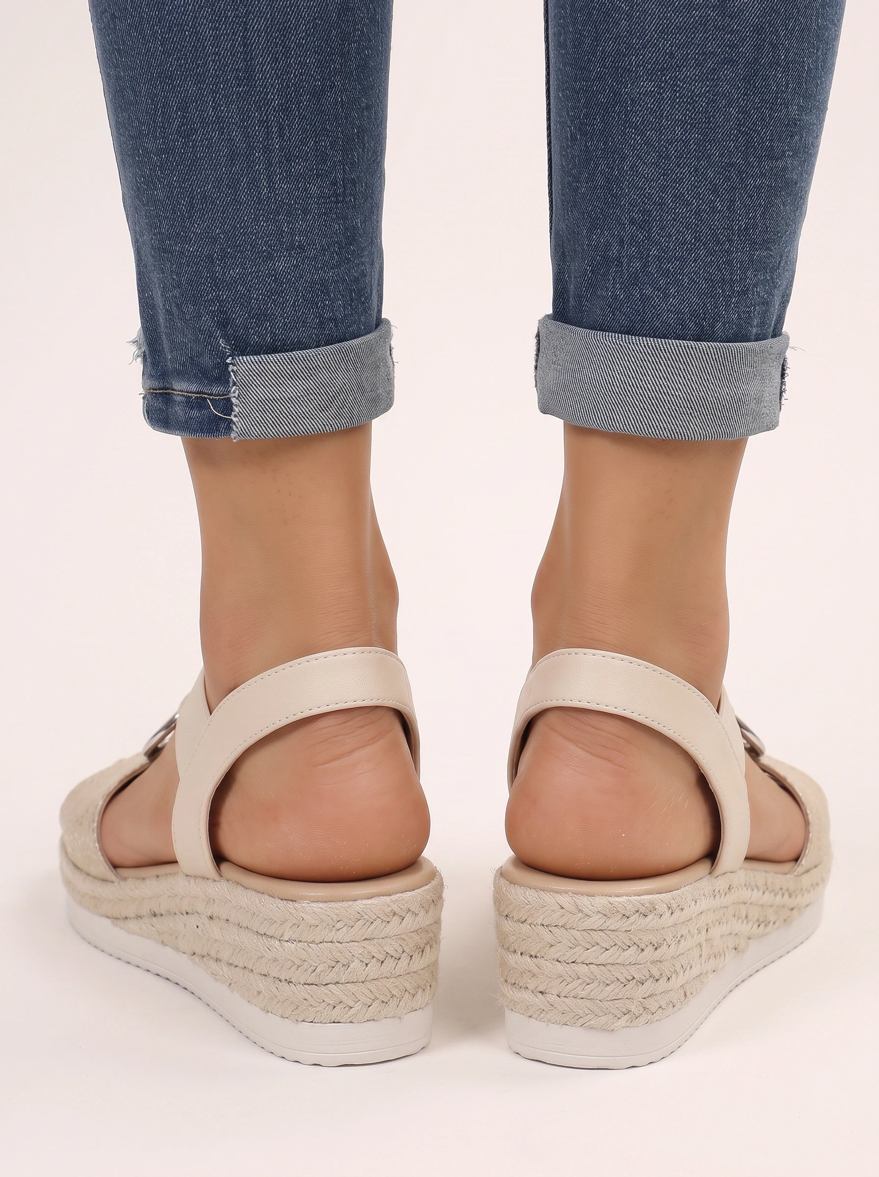 Cordelle Espadrille Platform Sandals – Orthopedic Women Open Toe Metallic Wedges Strappy Summer Arch Support Sandals