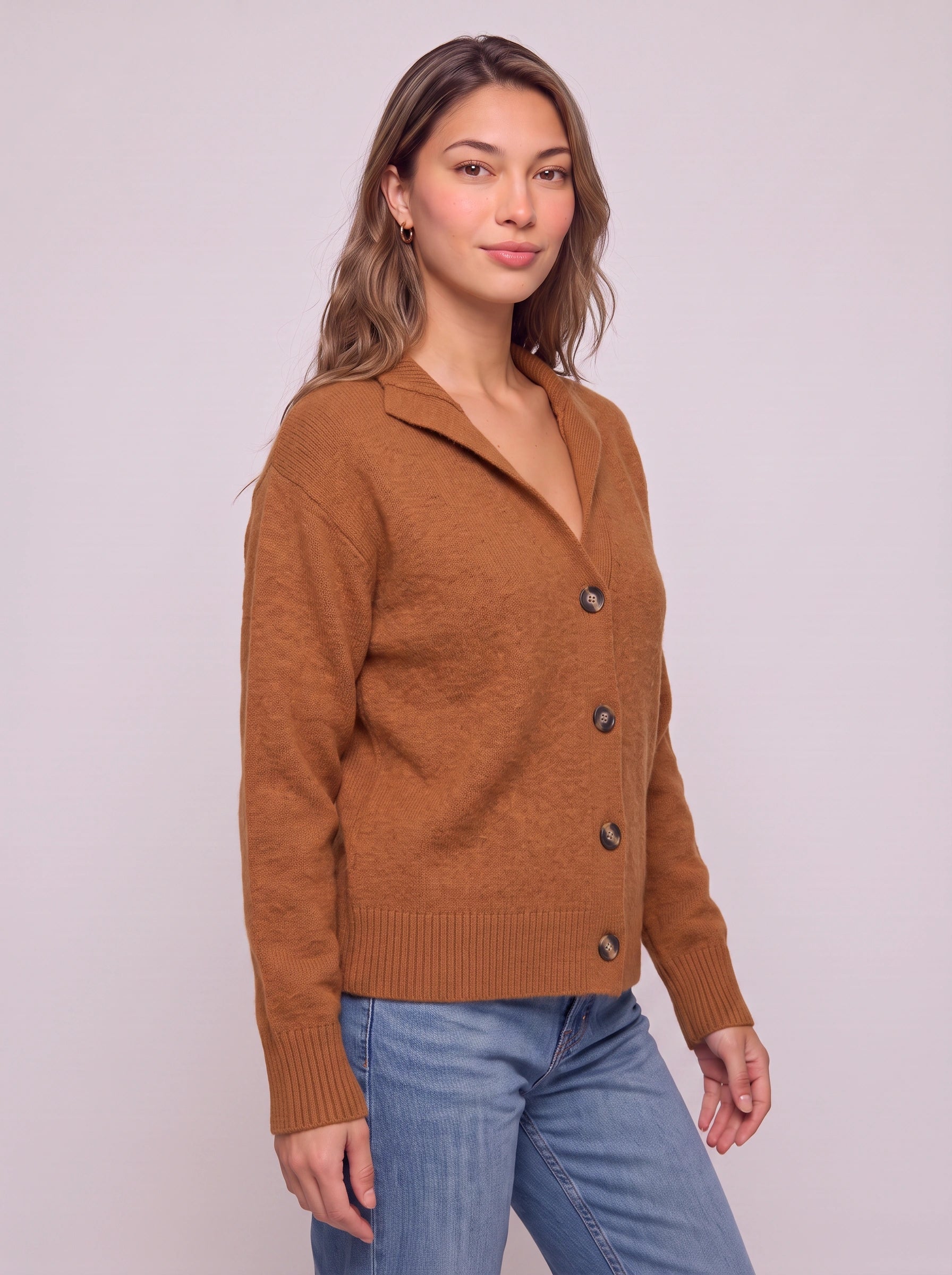 Caramette Button-Front Knit Cardigan – Women Lightweight Sweater Summer Layering Casual Everyday Cardigan