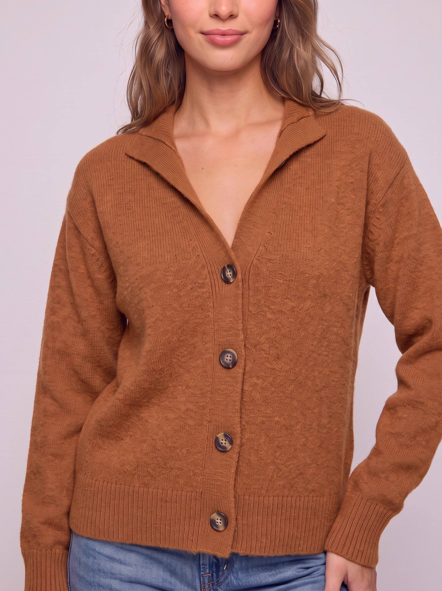 Caramette Button-Front Knit Cardigan – Women Lightweight Sweater Summer Layering Casual Everyday Cardigan