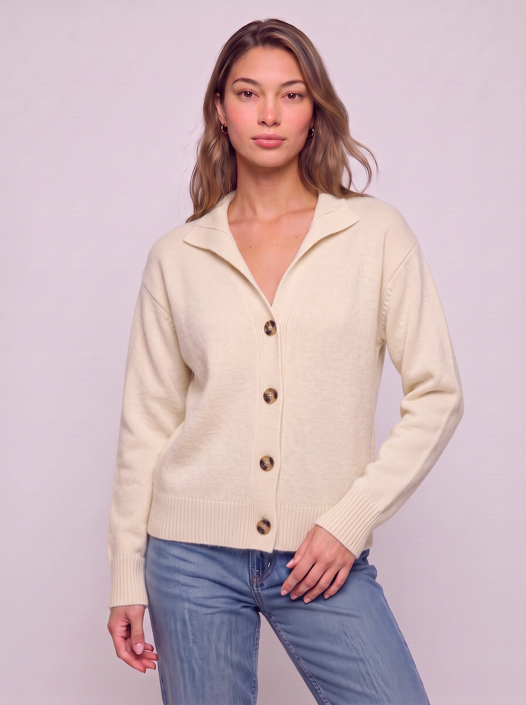 Caramette Button-Front Knit Cardigan – Women Lightweight Sweater Summer Layering Casual Everyday Cardigan