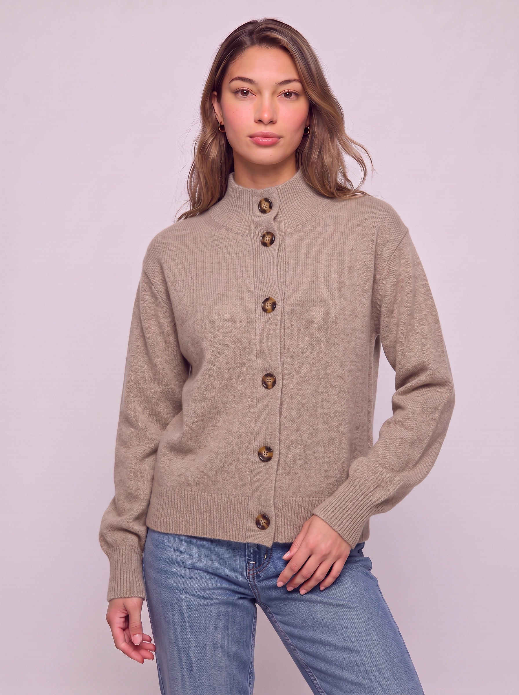 Caramette Button-Front Knit Cardigan – Women Lightweight Sweater Summer Layering Casual Everyday Cardigan