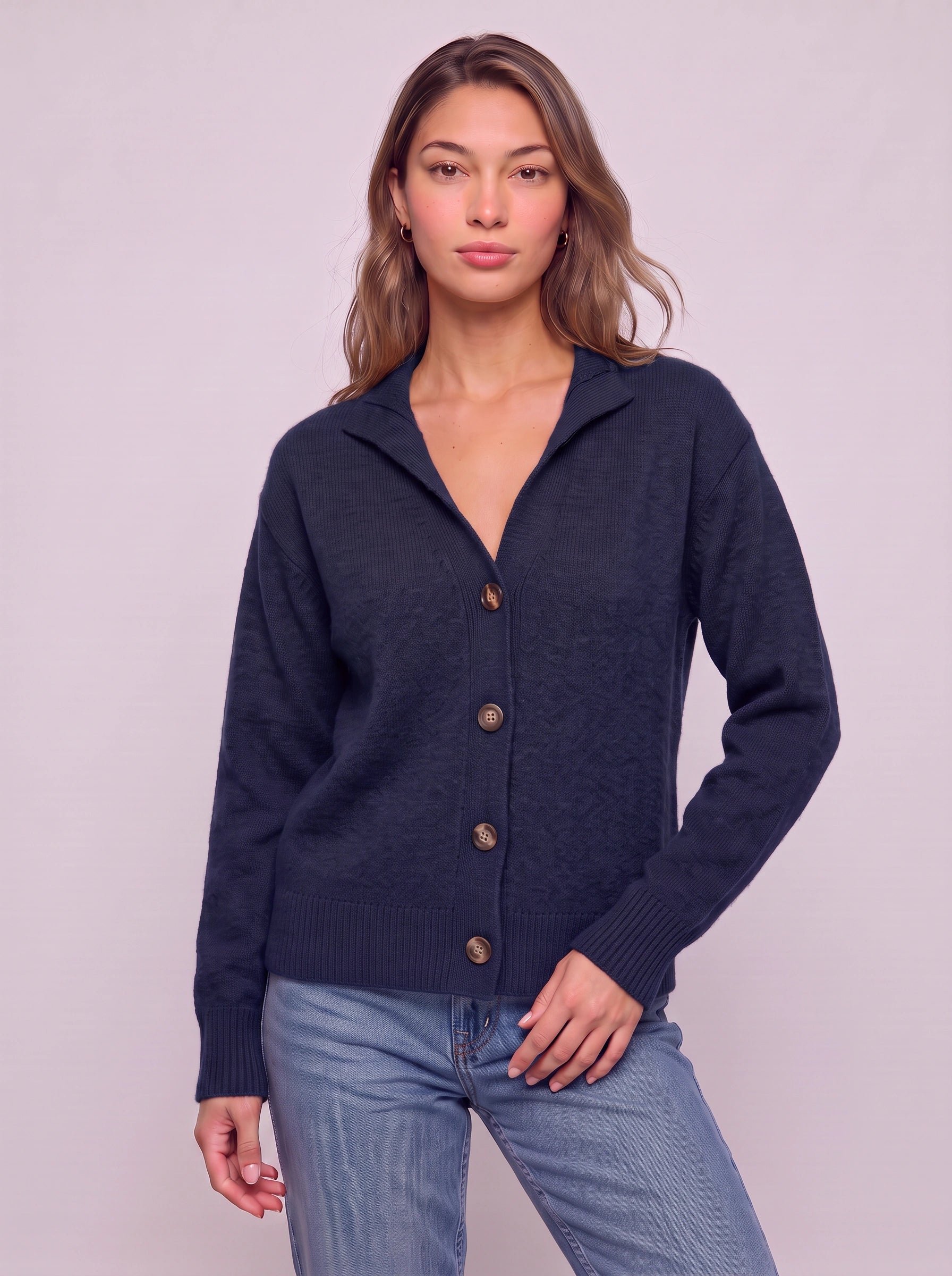 Caramette Button-Front Knit Cardigan – Women Lightweight Sweater Summer Layering Casual Everyday Cardigan