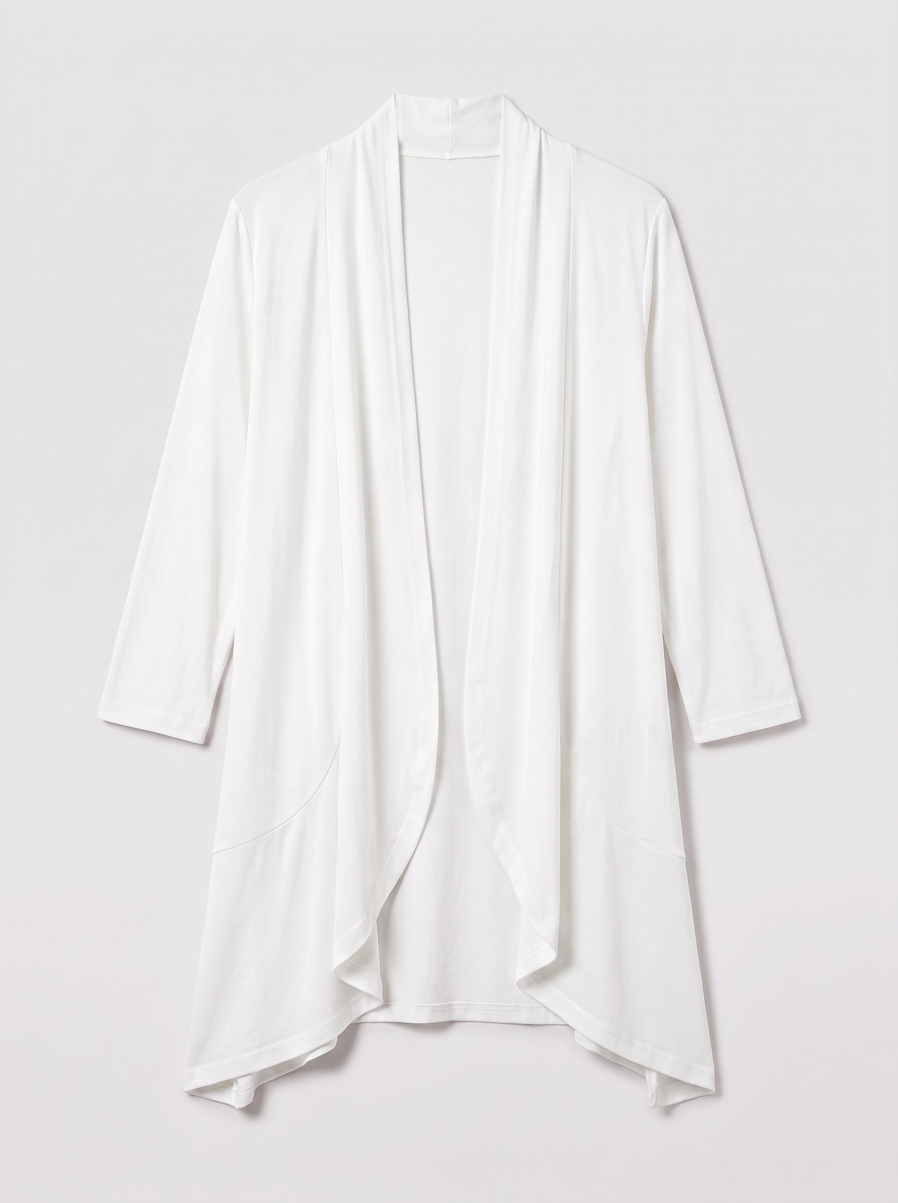 Casketta Open Drape Longline Vest – Women Sleeveless Casual Layering Shawl Waterfall Cardigan