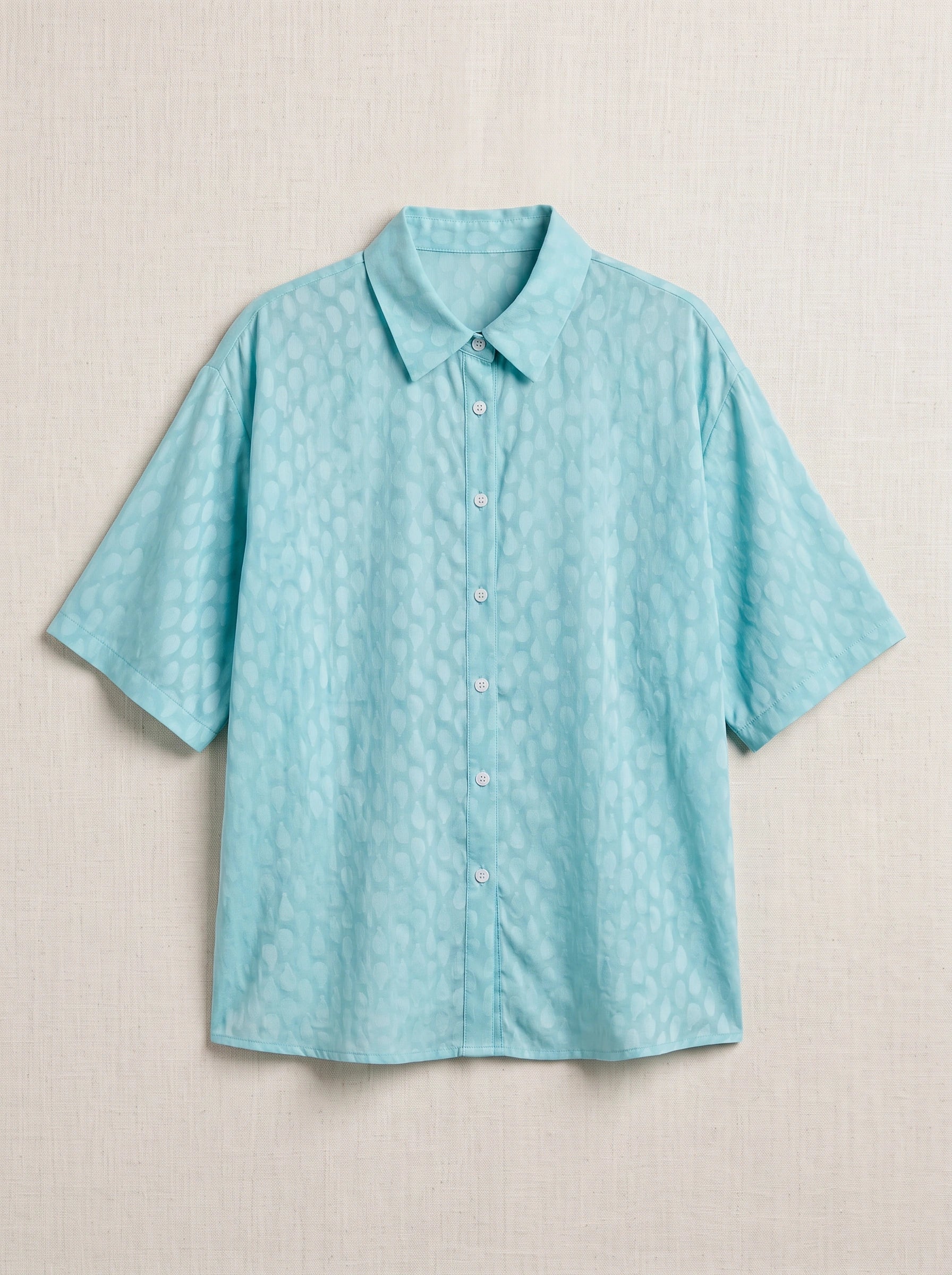 Cielmist Oversized Button-Down Blouse – Women Relaxed Fit Short Sleeve Summer Casual Shirt Top