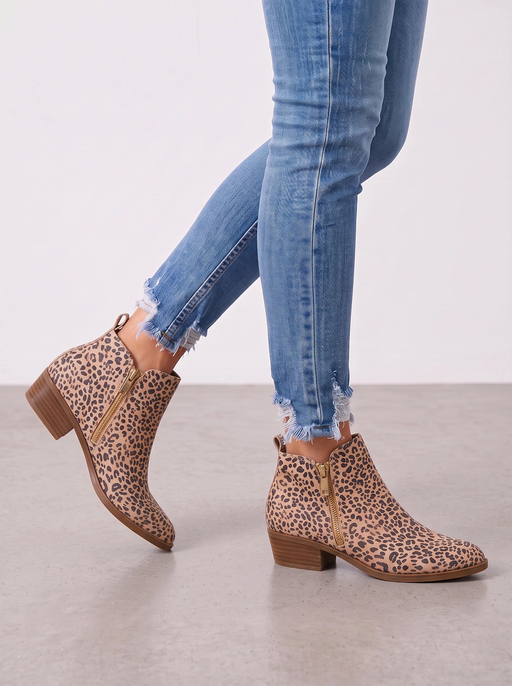 Cognato Leather Ankle Boots – Women Side Zip Kitten Heels Casual Office Work Smart Leather Ankle Boots