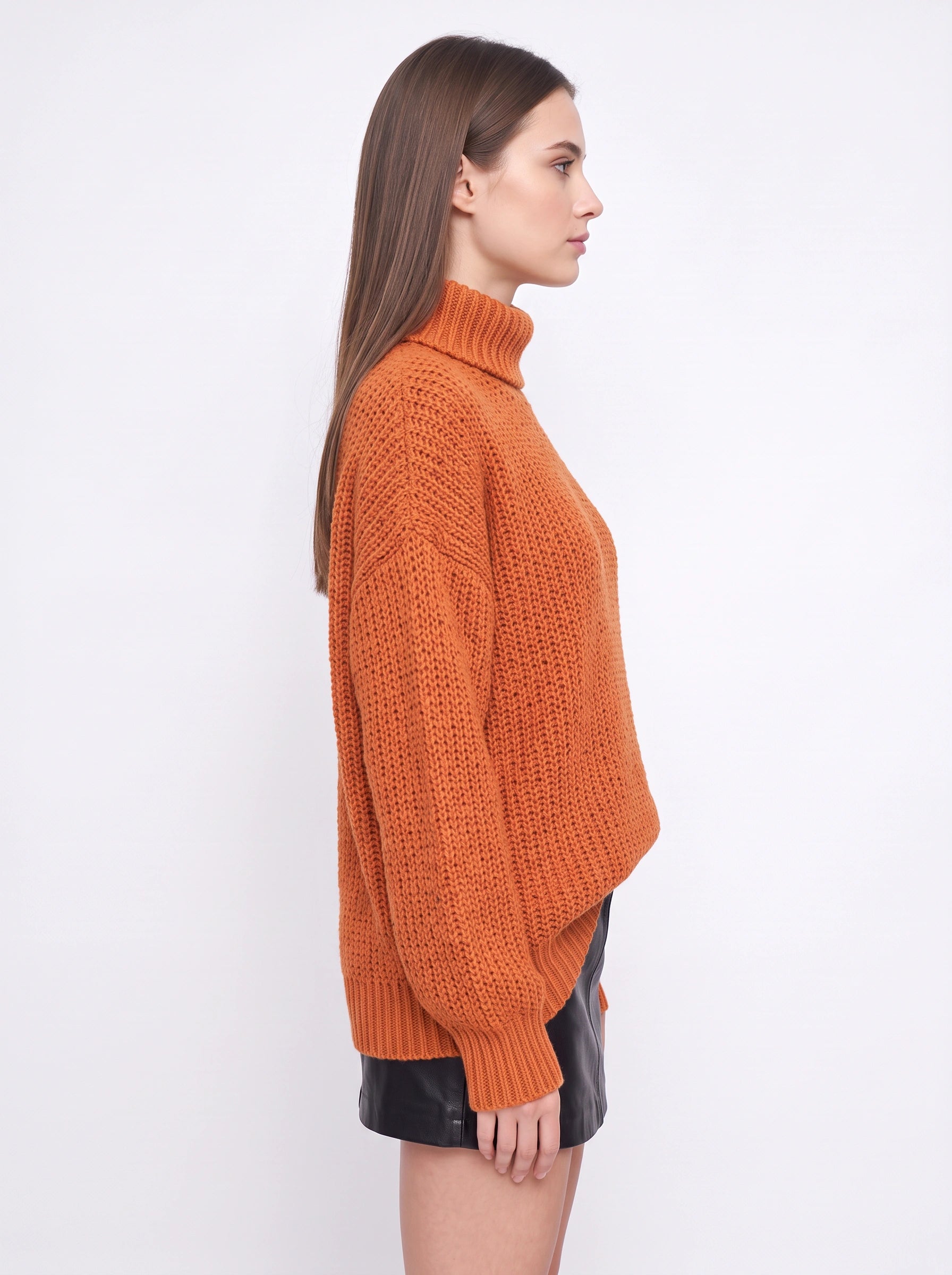 Tustara Chunky Turtleneck Oversized Sweater – Knit Jumper Women Cozy Winter Holiday Pullover Top