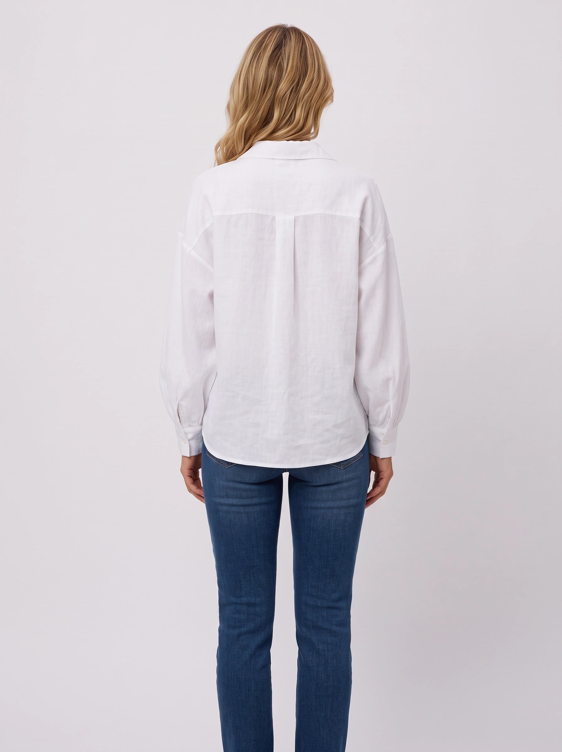 Crispan Oversized Button-Up Shirt – Classic Button Down Long Sleeve Women Casual Office Work Winter Blouse