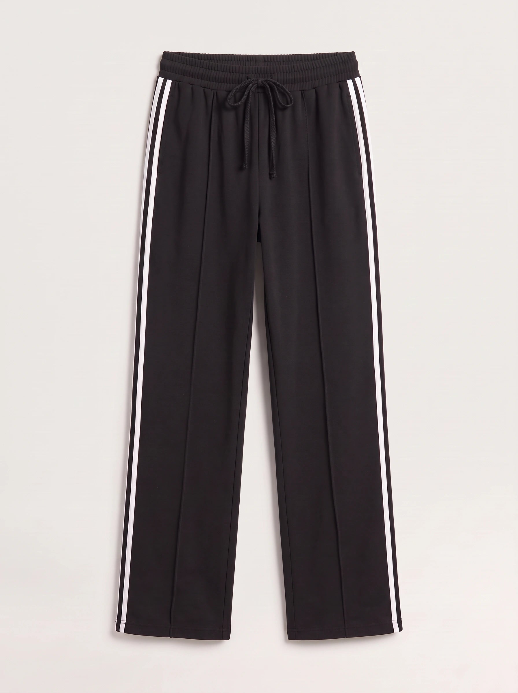 Striscia Side-Stripe Wide-Leg Track Pants – Women Palazzo Pants Casual Streetwear Sporty Drawstring