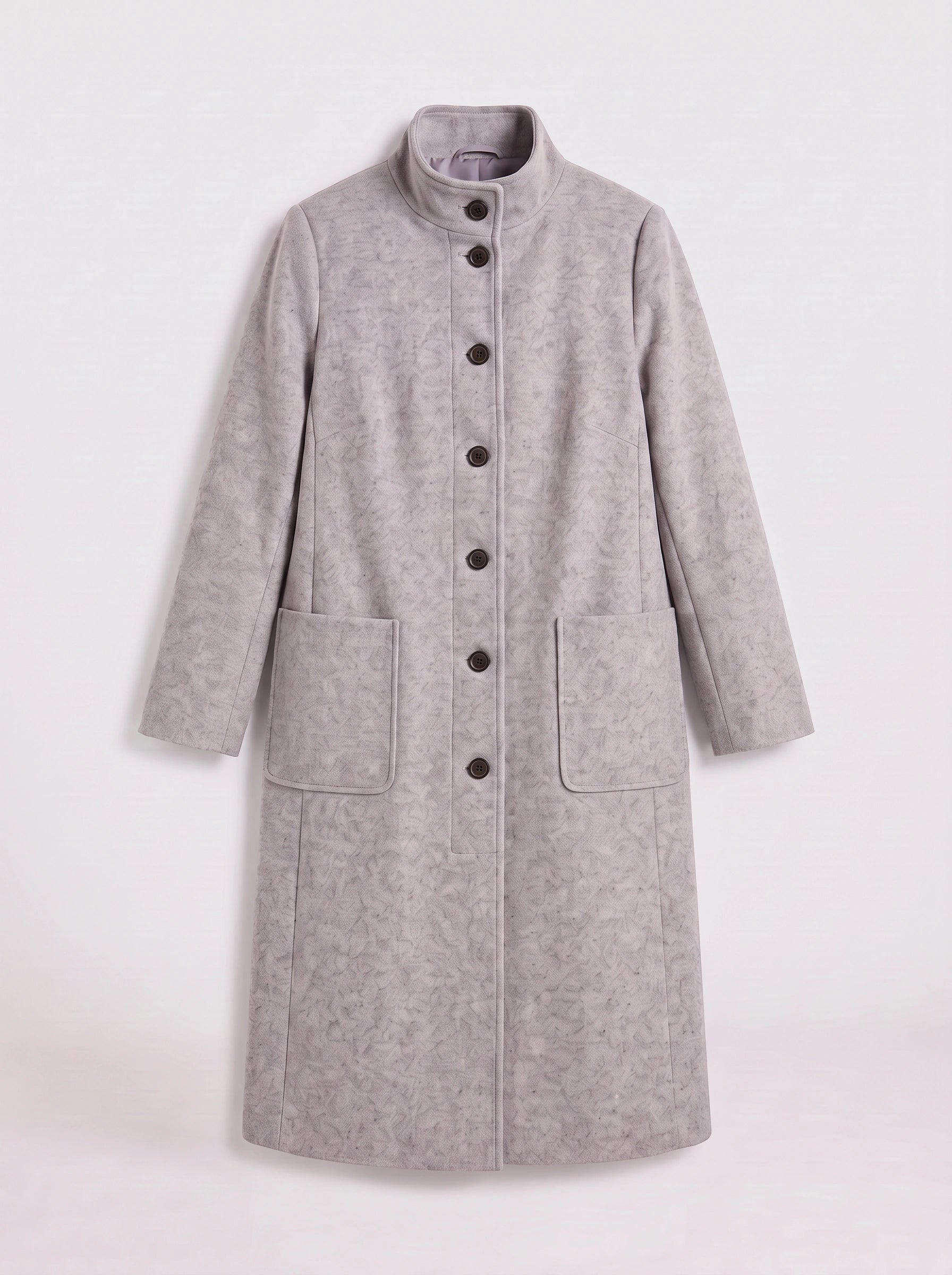 Colville Single-Breasted Longline Coat – Women Wool Blend Winter Outerwear Tailored Button-Front Coat