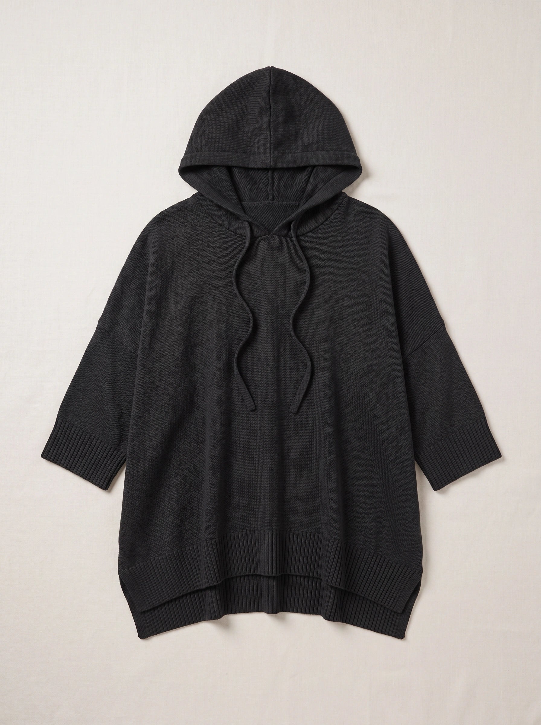 Delavique Oversized Hooded Knit Poncho – Women Long Sleeve Hoody Sweater Pullover Casual Loungewear