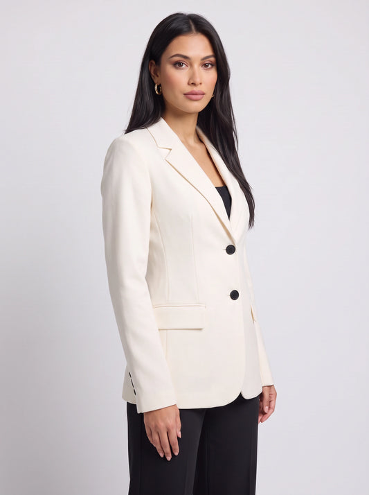 Ivorrim Single-Breasted Longline Blazer – Women Tailored Office Work Winter Business Formal Jacket