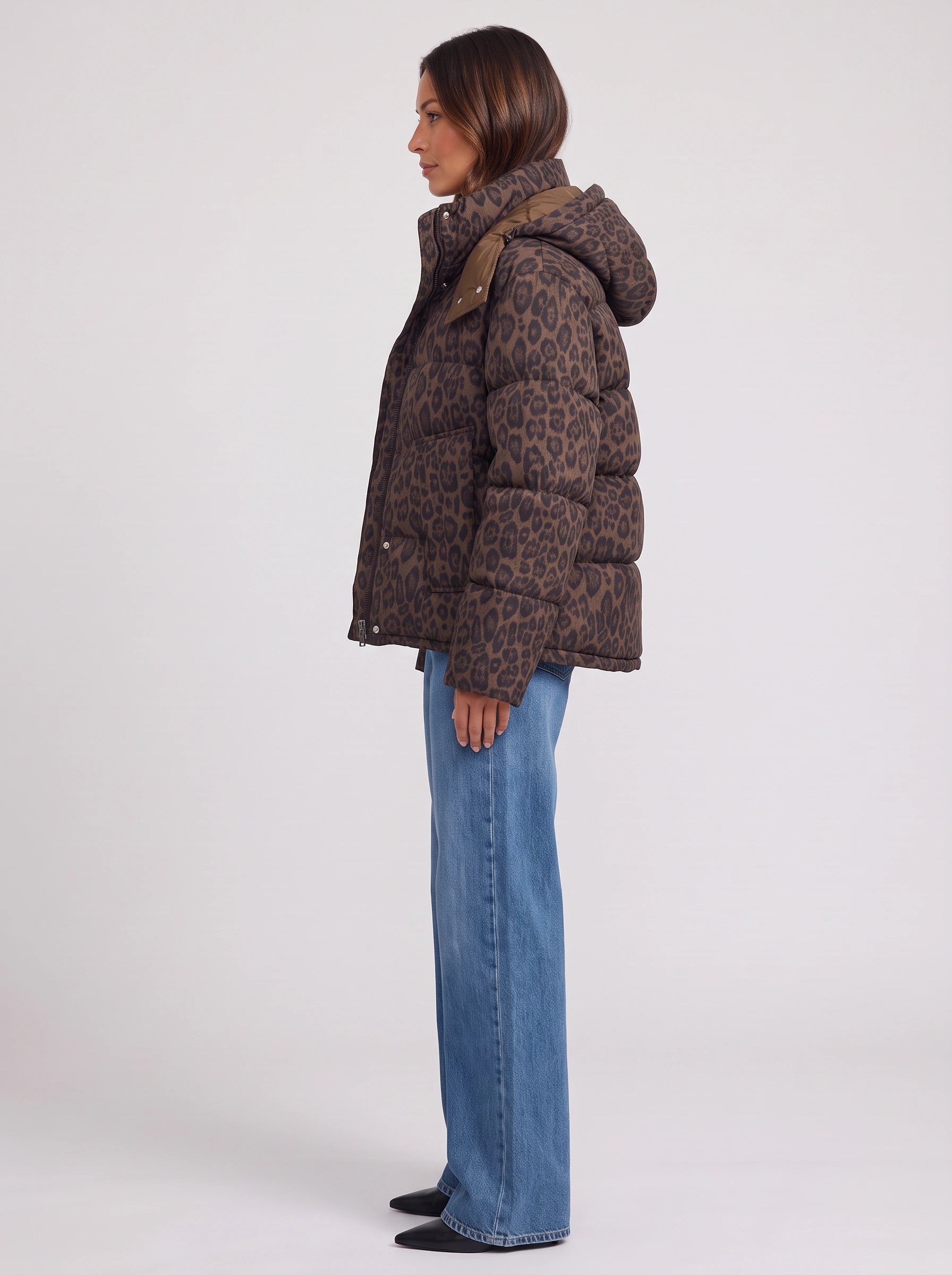 Doudoune oversize Maculwarm – Manteau d’hiver matelassé à imprimé léopard pour femme, style décontracté et streetwear
