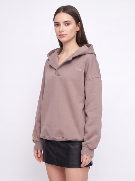 Caprio Oversized Collar Hoodie – Women Oversized Hoodie Sweatshirt Casual Streetwear Lounge Pullover Top