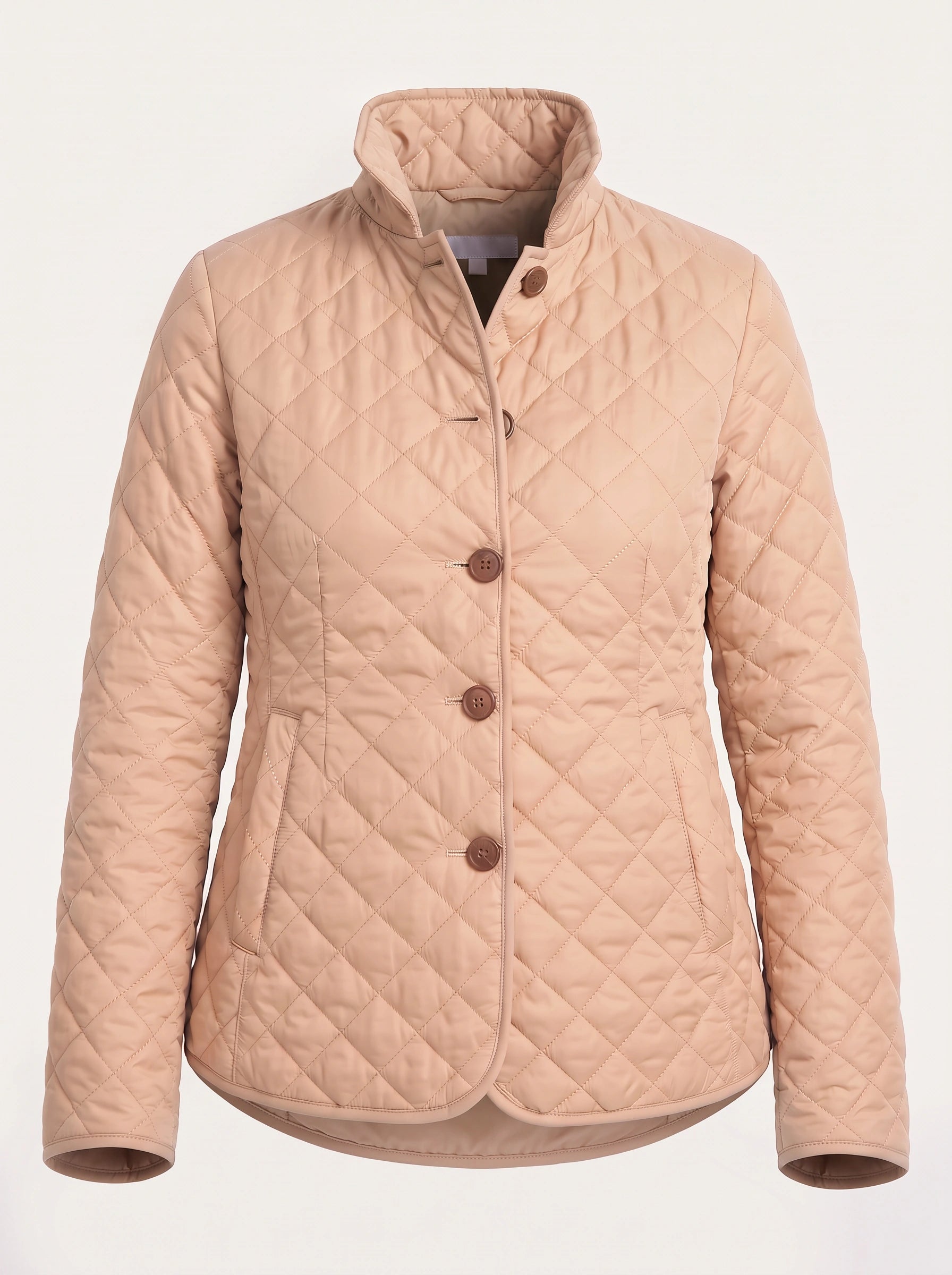 Veste matelassée à motifs losanges Quilome - veste de grange pour femme, fermeture boutonnée sur le devant, veste légère décontractée pour l'automne