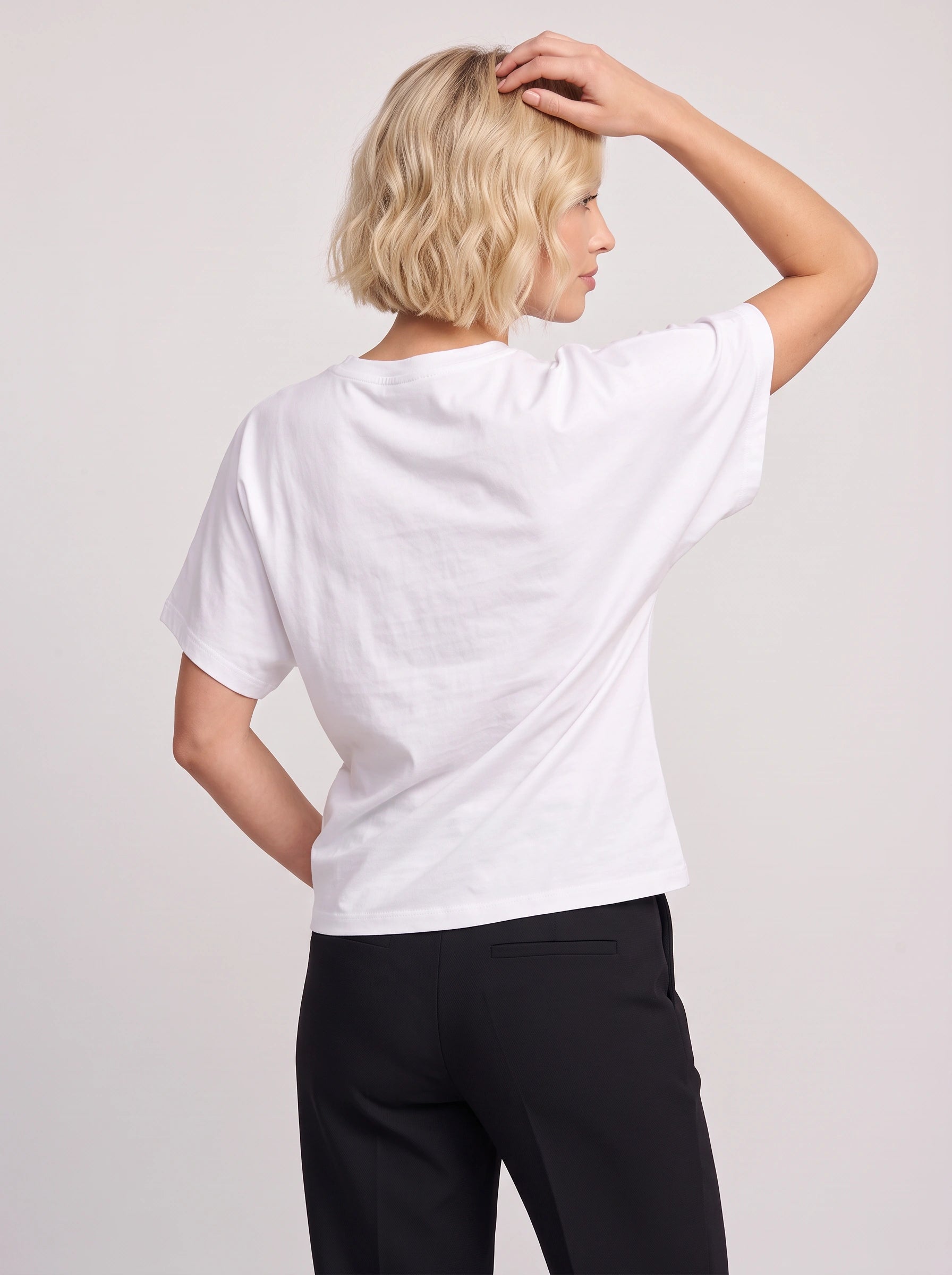 T-shirt oversize décontracté Amplia - t-shirt basique à col rond et manches courtes pour femme, en coton, à porter au quotidien