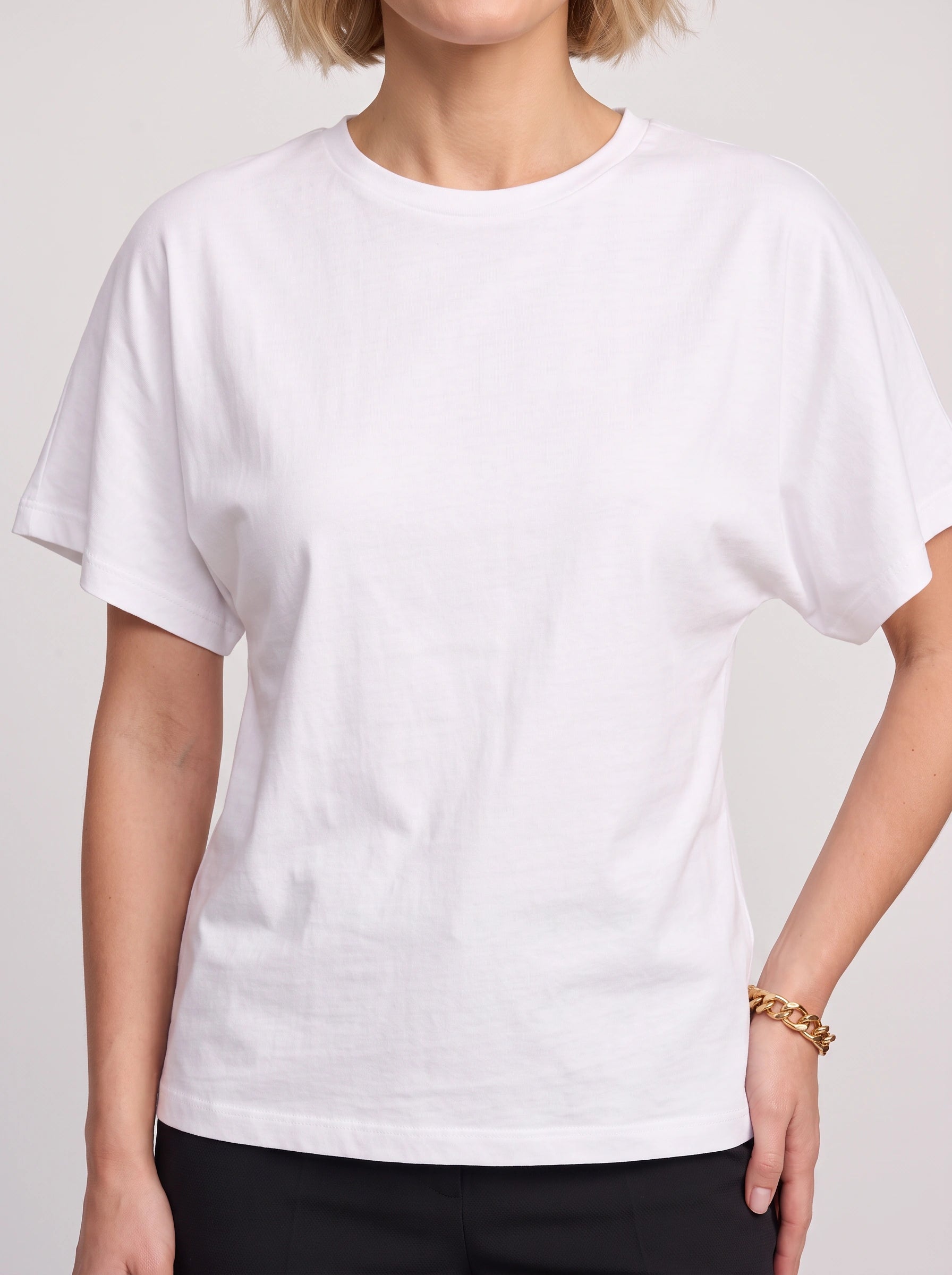 T-shirt oversize décontracté Amplia - t-shirt basique à col rond et manches courtes pour femme, en coton, à porter au quotidien