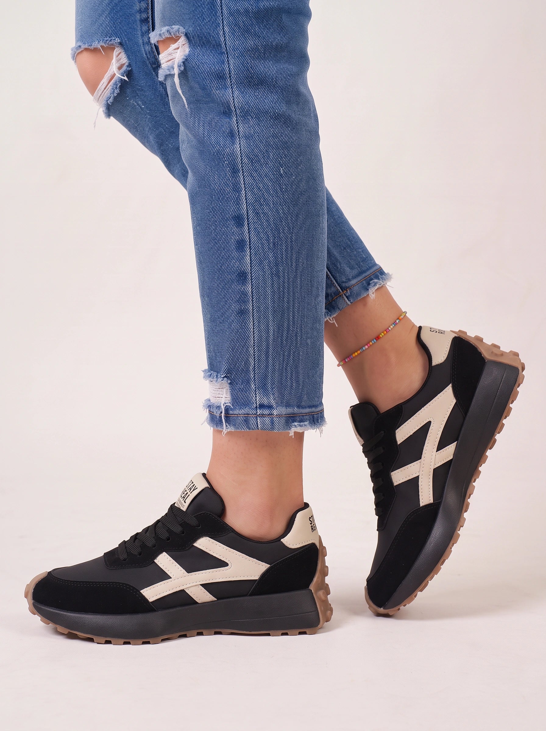 Kontrax baskets rétro compensées à semelle épaisse - baskets orthopédiques pour femme, chaussures de sport décontractées pour la marche