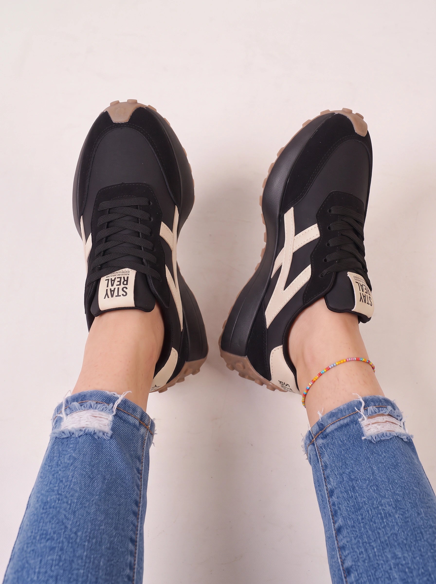 Kontrax baskets rétro compensées à semelle épaisse - baskets orthopédiques pour femme, chaussures de sport décontractées pour la marche