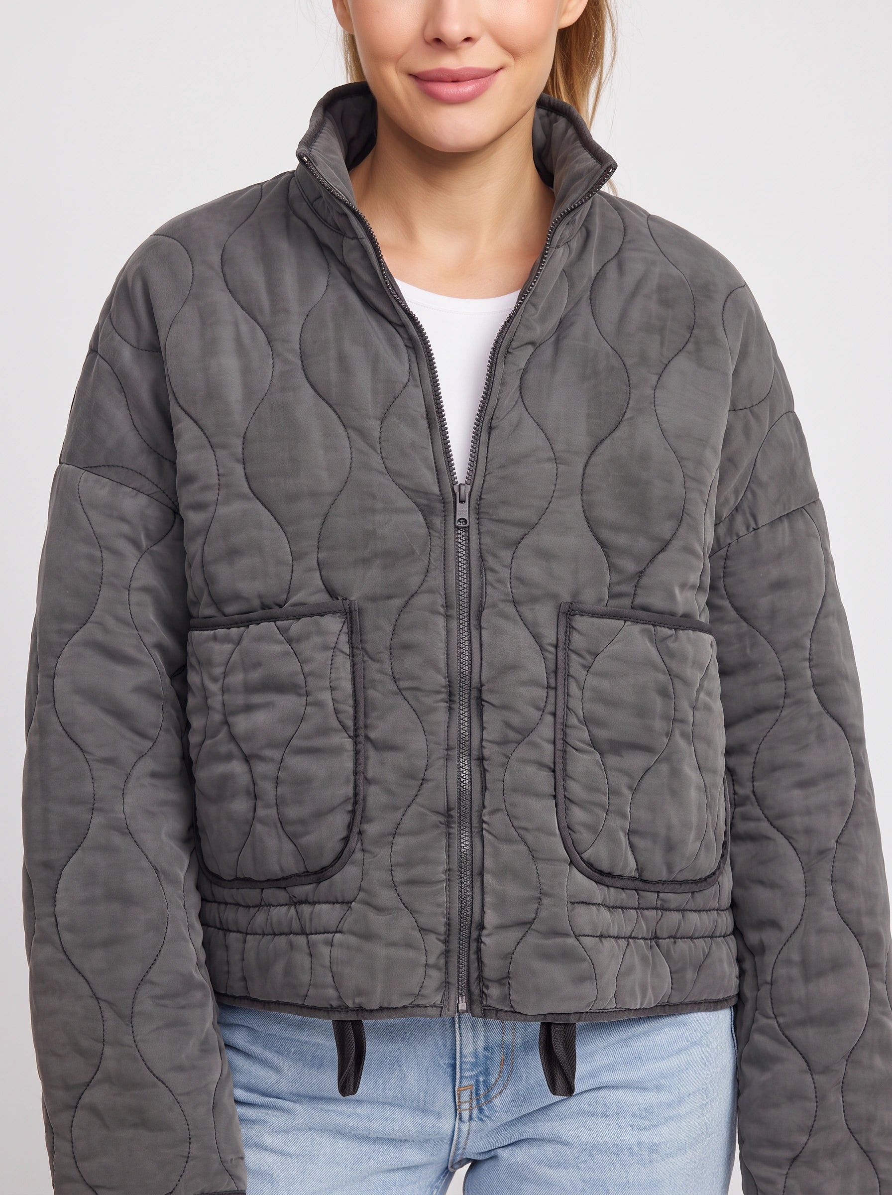 Doudoune matelassée courte zippée Bolla - Veste d'extérieur décontractée pour femme, style urbain, pour l'automne