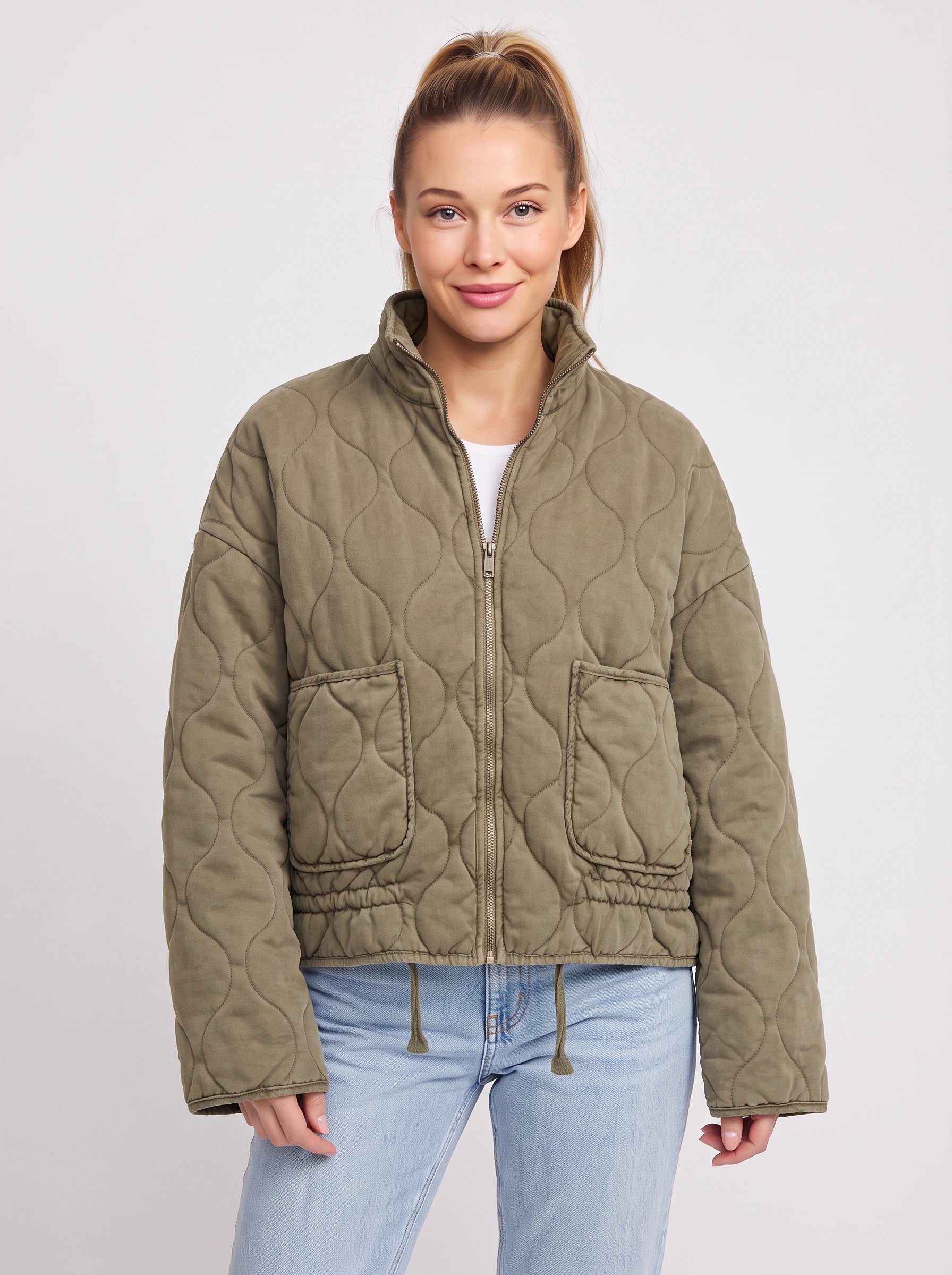 Doudoune matelassée courte zippée Bolla - Veste d'extérieur décontractée pour femme, style urbain, pour l'automne