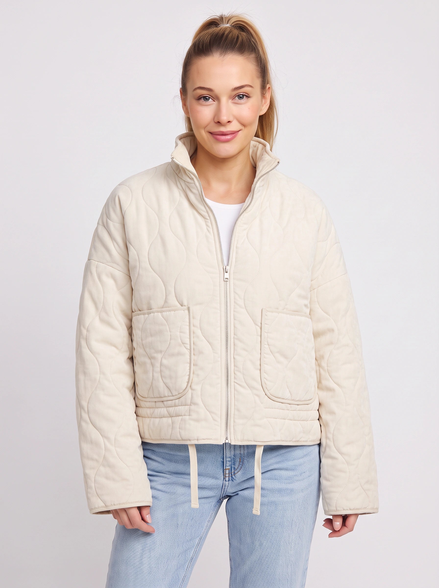 Doudoune matelassée courte zippée Bolla - Veste d'extérieur décontractée pour femme, style urbain, pour l'automne