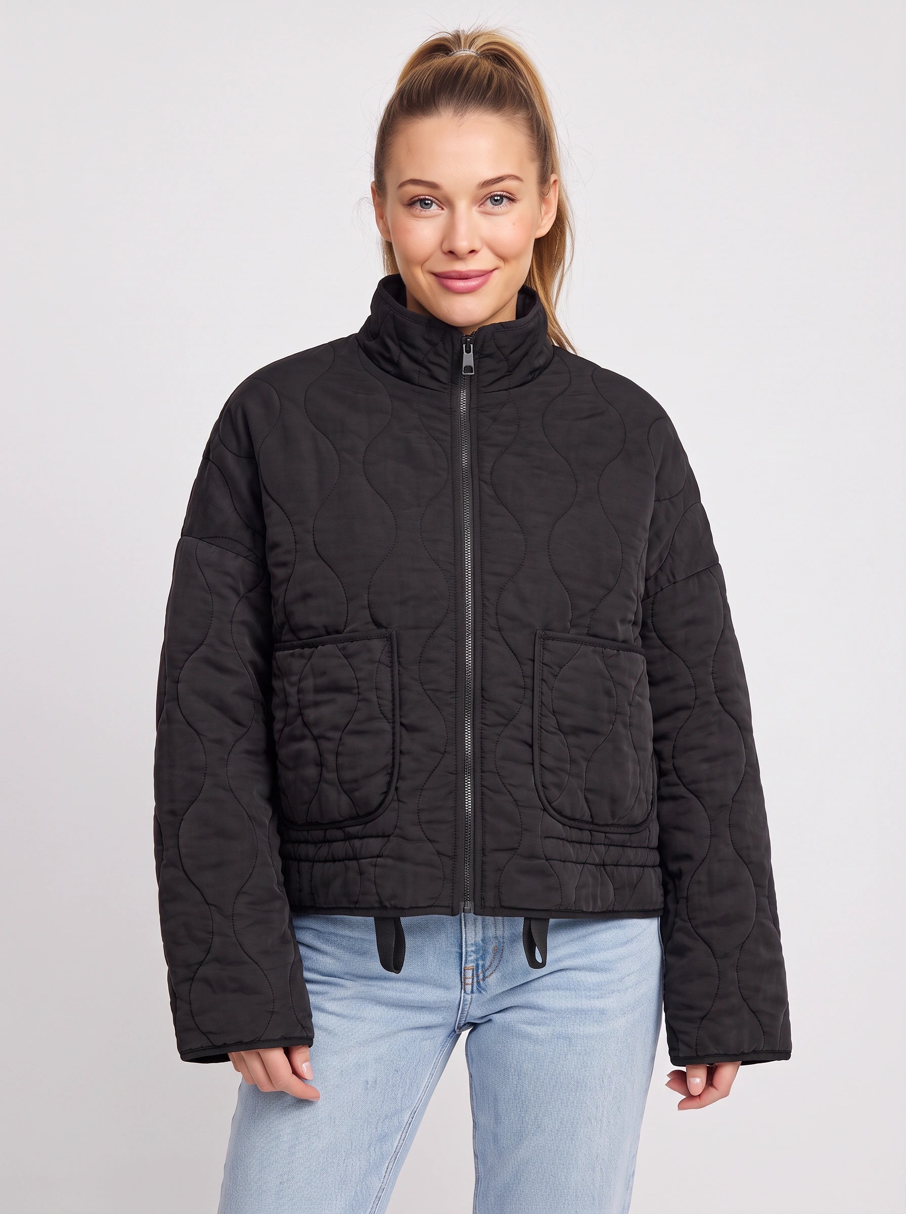 Doudoune matelassée courte zippée Bolla - Veste d'extérieur décontractée pour femme, style urbain, pour l'automne