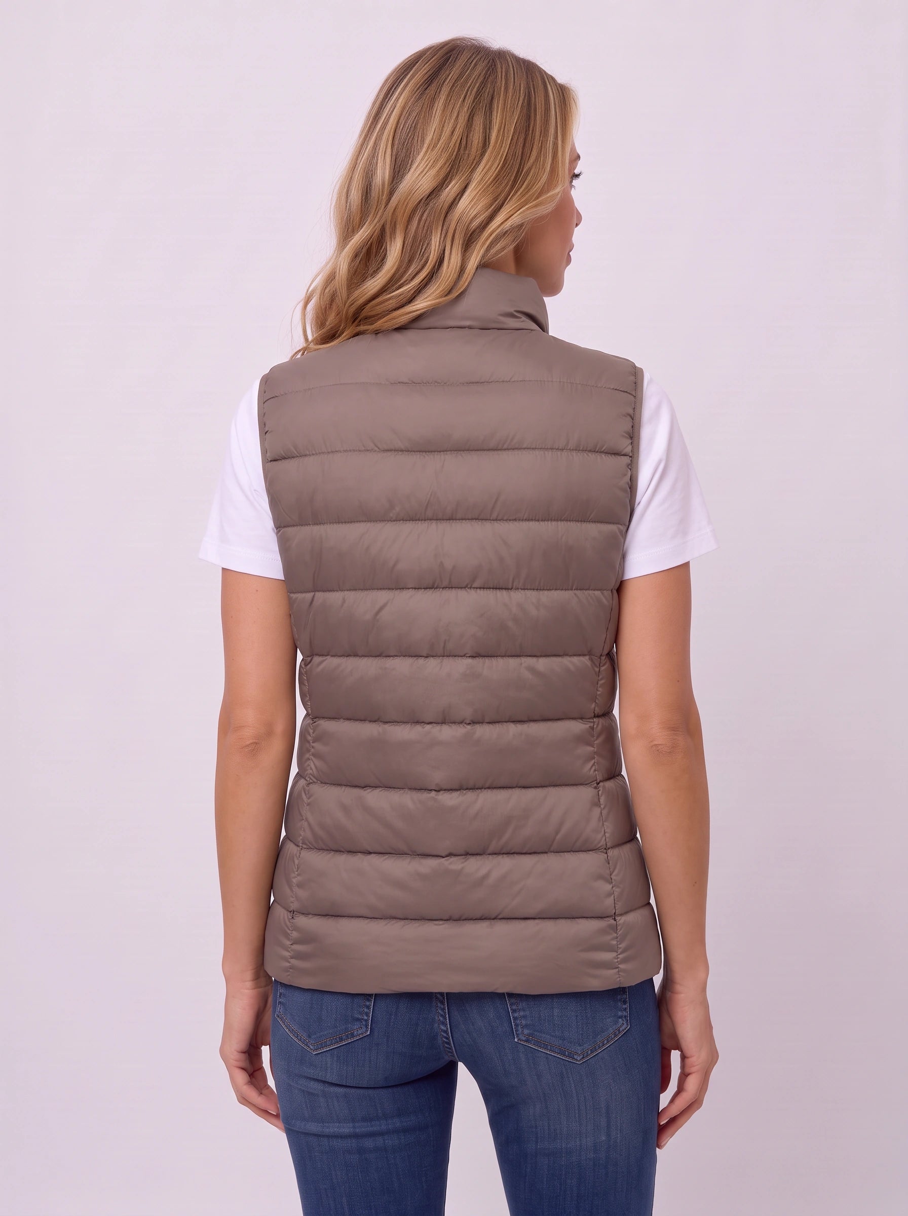 Quillow Lightweight Puffer Vest — Women Quilted Gilet Sleeveless Jacket Fall Casual Layering Vest