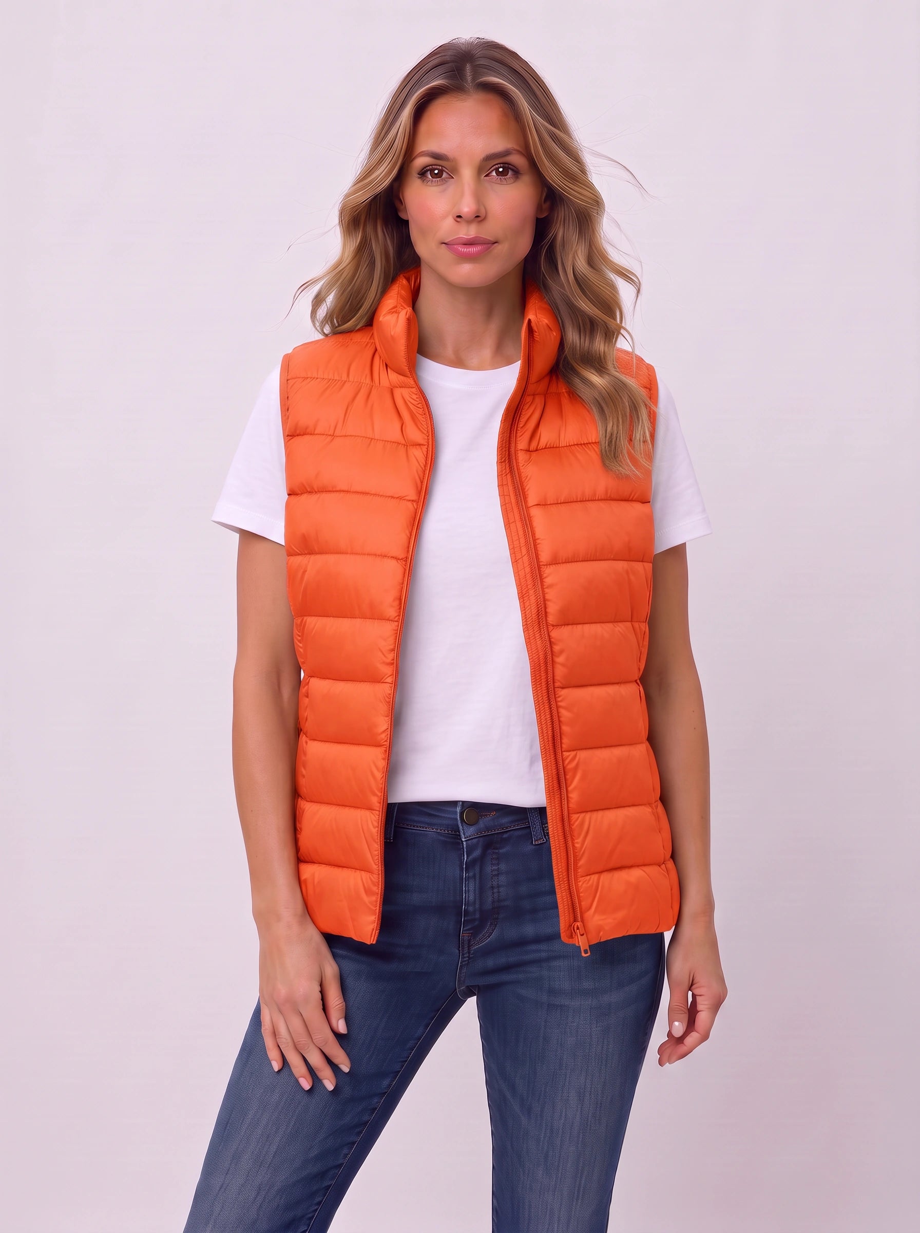Quillow Lightweight Puffer Vest — Women Quilted Gilet Sleeveless Jacket Fall Casual Layering Vest