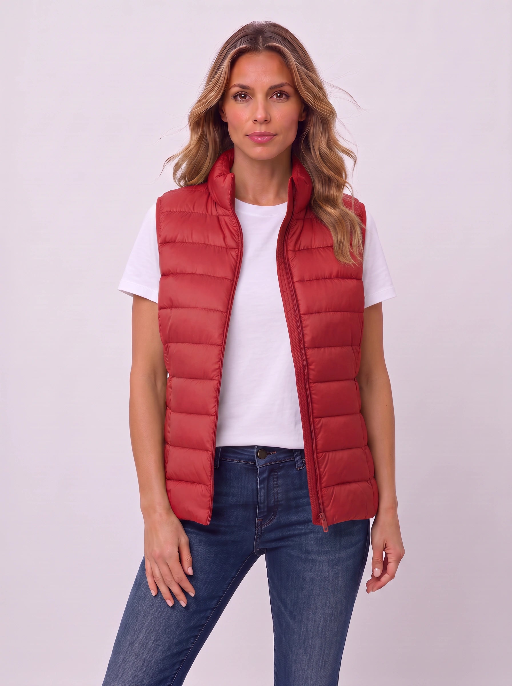 Quillow Lightweight Puffer Vest — Women Quilted Gilet Sleeveless Jacket Fall Casual Layering Vest