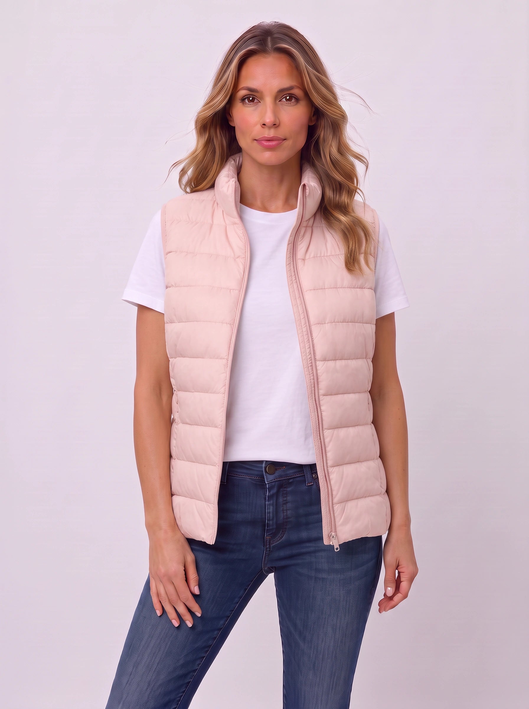 Quillow Lightweight Puffer Vest — Women Quilted Gilet Sleeveless Jacket Fall Casual Layering Vest