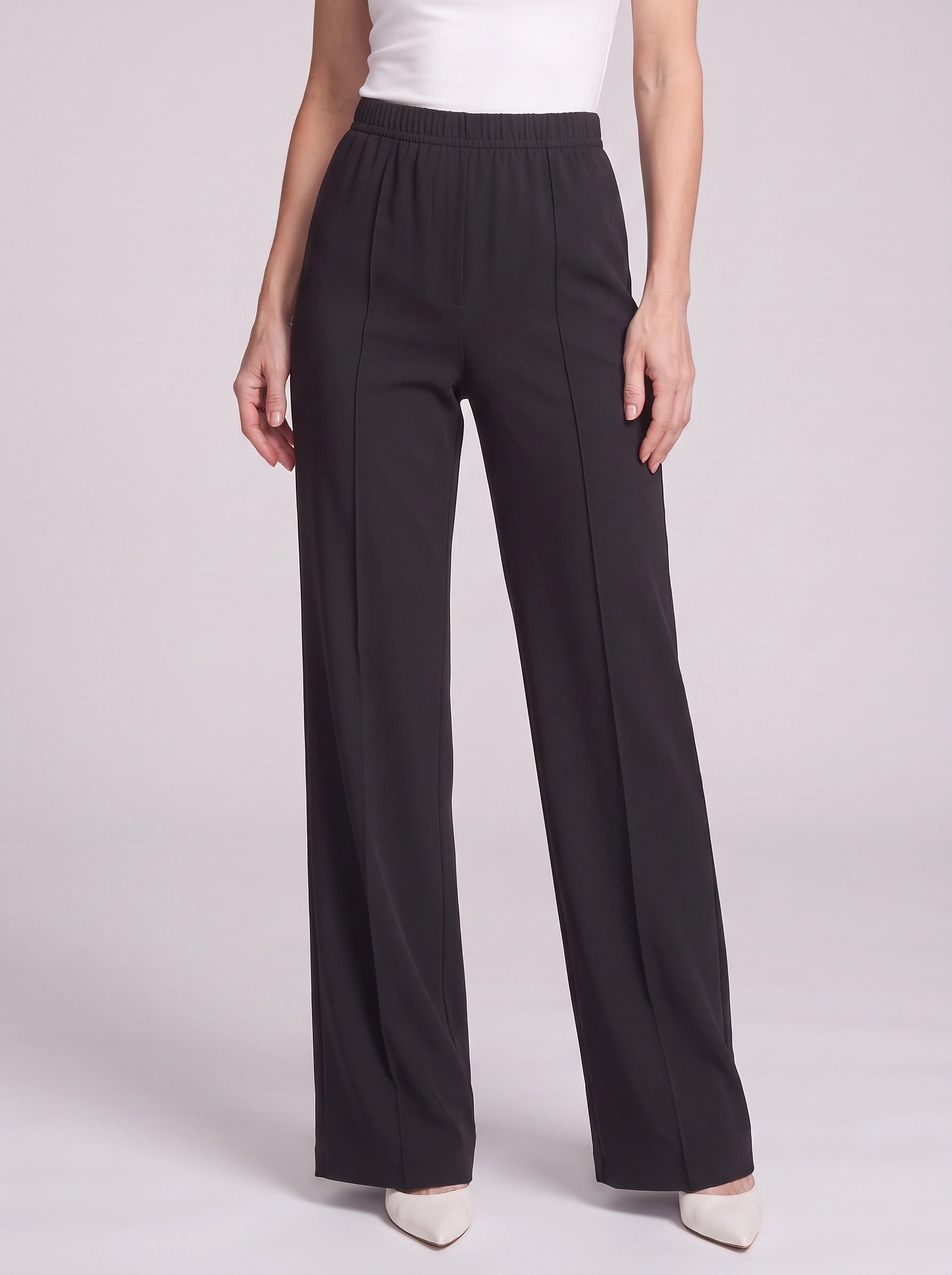 Plicarro High-Waist Wide-Leg Tailored Pants – Palazzo Pants Women Formal Office Business Casual Trousers