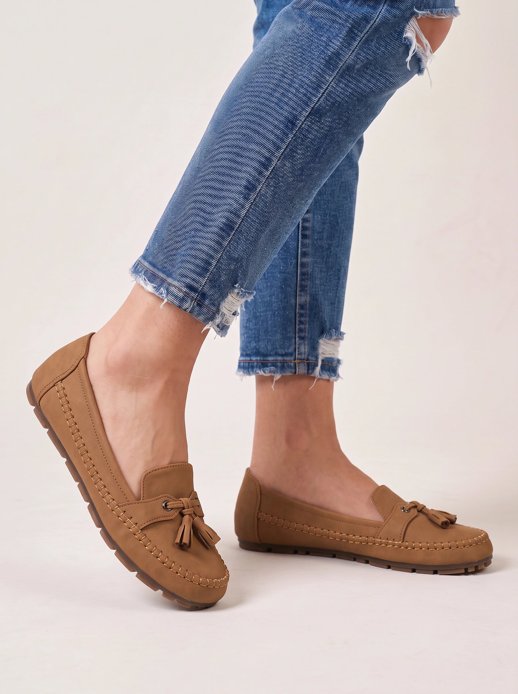 Mocassins à pampilles Tassera – Chaussures plates décontractées pour femmes, mocassins à enfiler pour la conduite et le confort quotidien