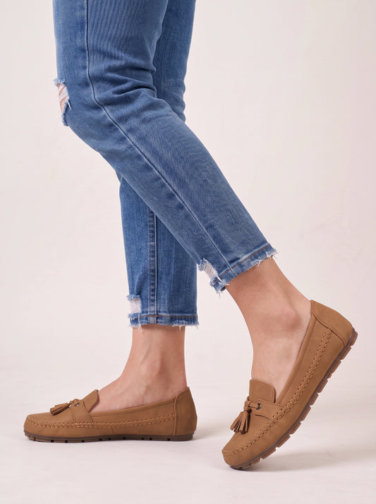 Mocassins à pampilles Tassera – Chaussures plates décontractées pour femmes, mocassins à enfiler pour la conduite et le confort quotidien