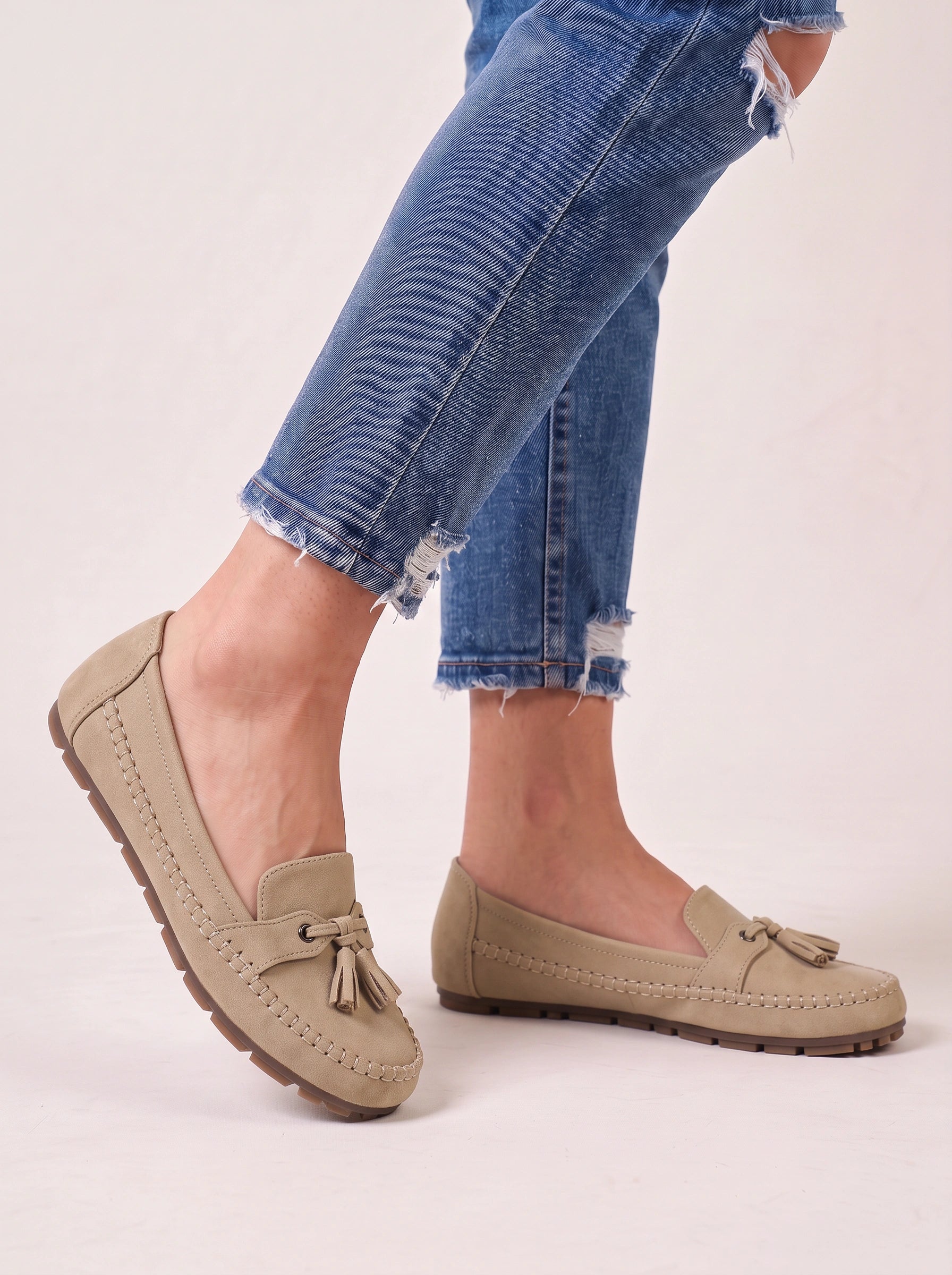 Mocassins à pampilles Tassera – Chaussures plates décontractées pour femmes, mocassins à enfiler pour la conduite et le confort quotidien